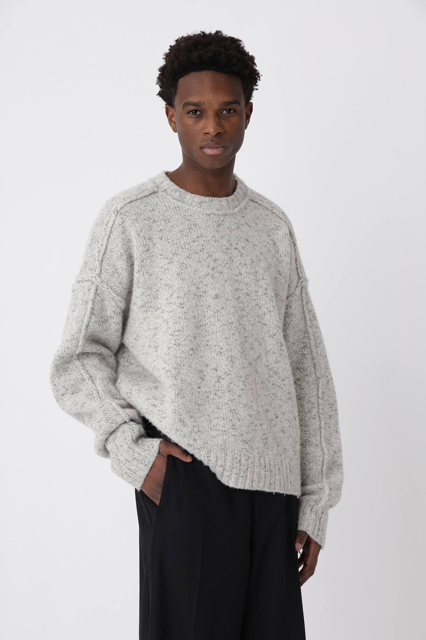Bently Knit Sweater - White COMB.