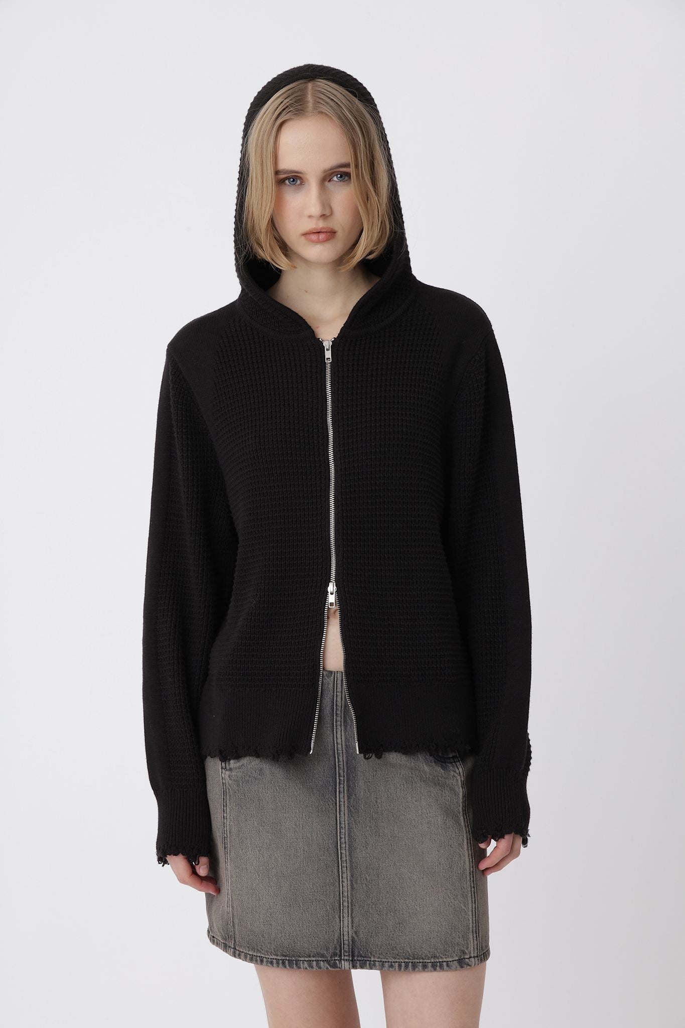 Glasgow Knit Hood W - Black