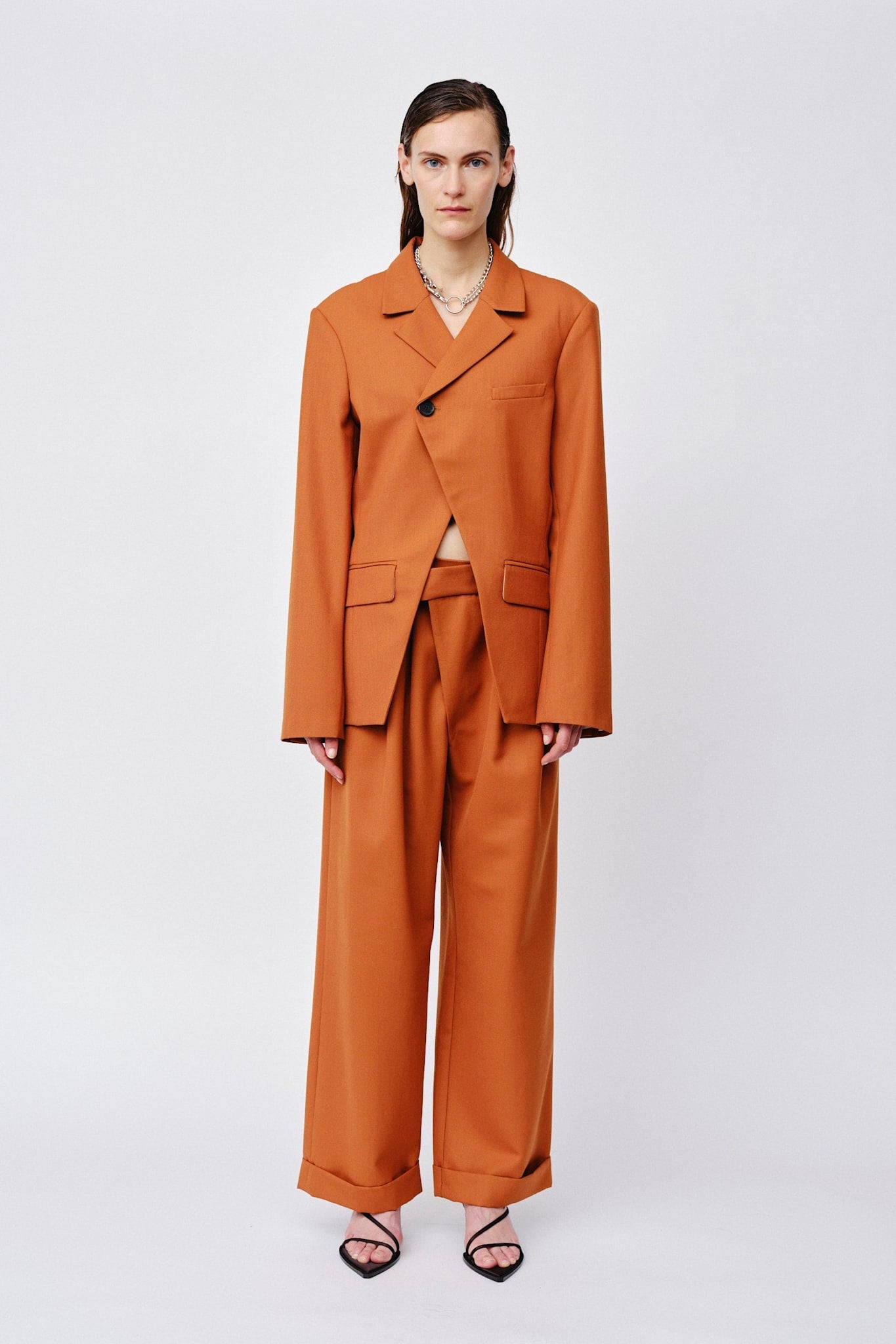 Won Hundred Women Alora C Blazer Leather Brown