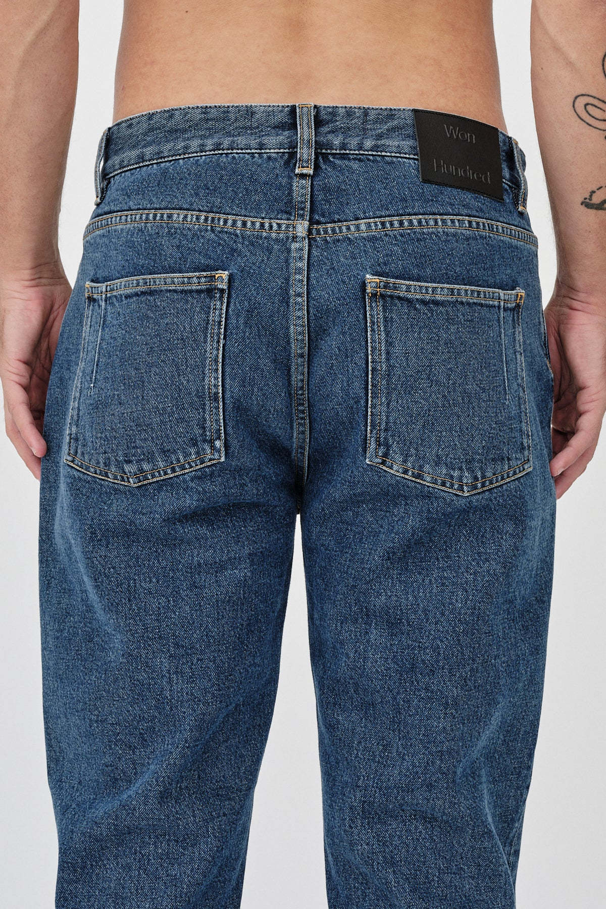 Won Hundred Men Ben 5-Pockets Stone Blue-