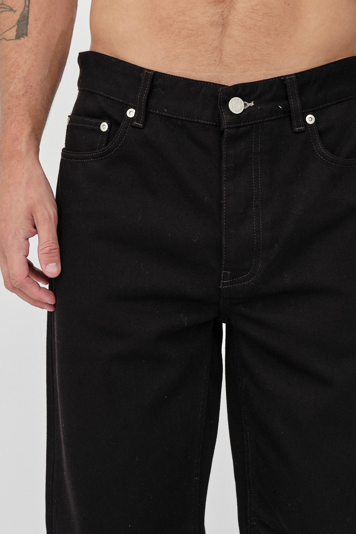 Won Hundred Men Ben 5-Pockets Rigid Stay Black