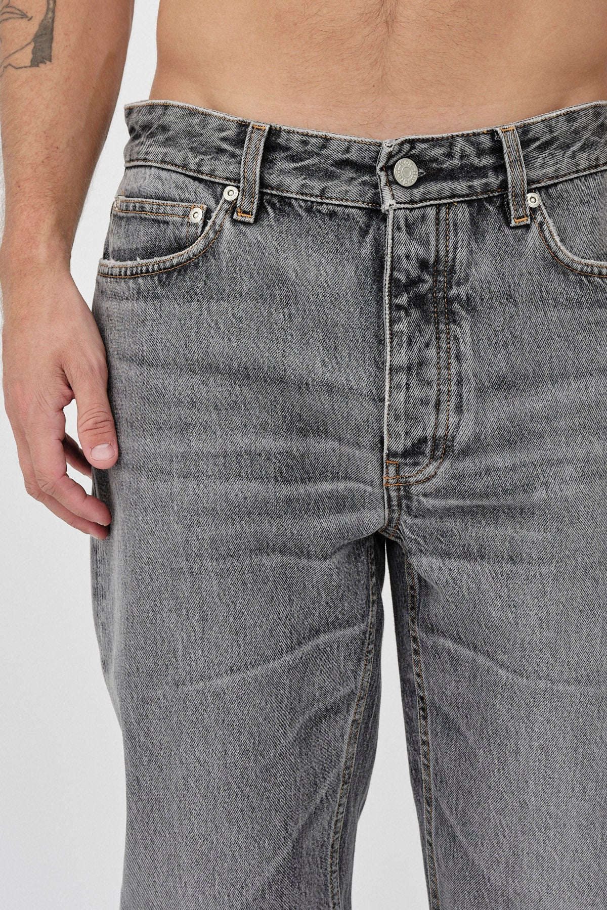 Won Hundred Men Ben Beatet Grey 5-Pockets Beatet Grey