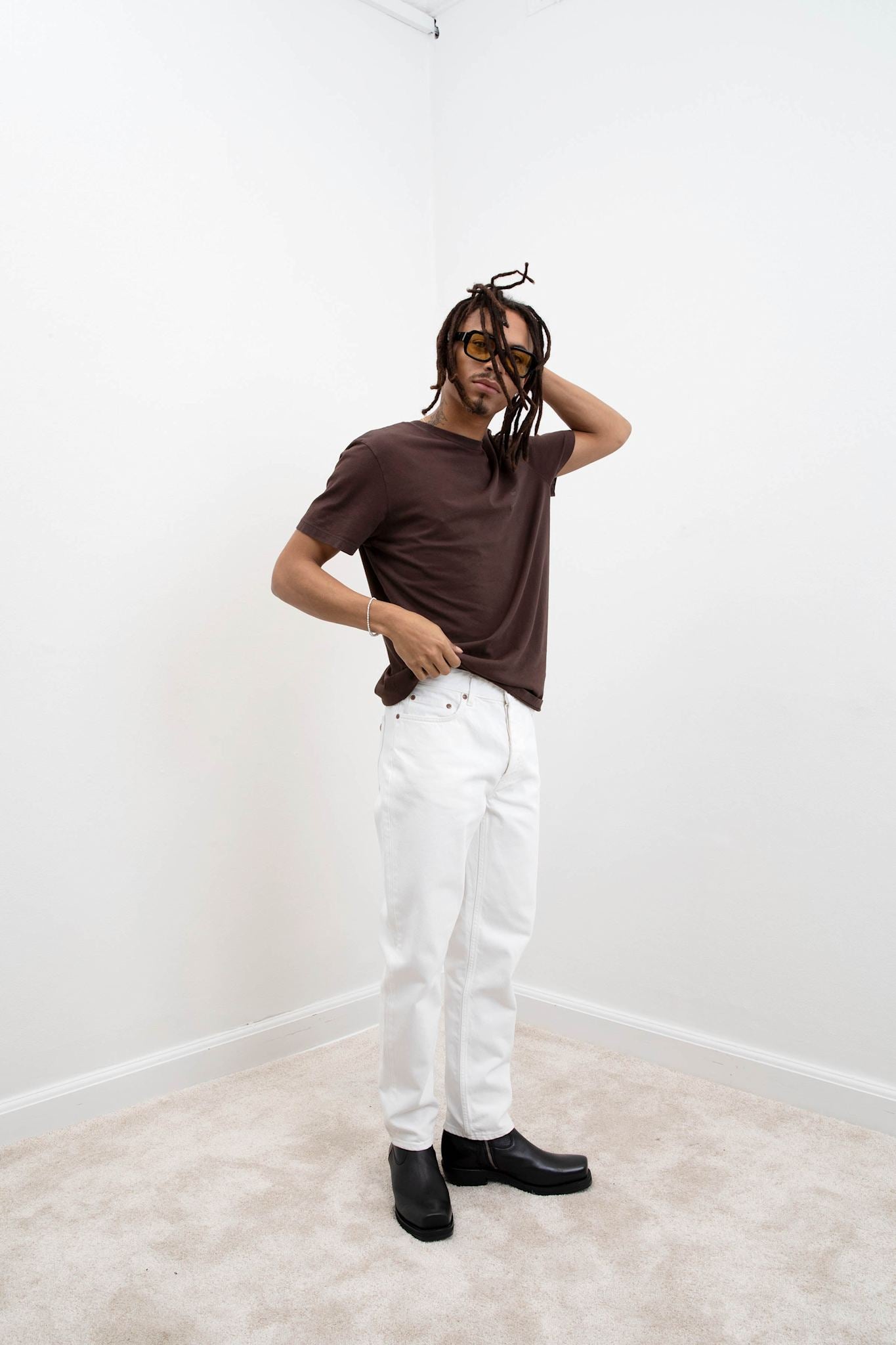 Won Hundred Men Ben Tinted White Jeans Tinted White