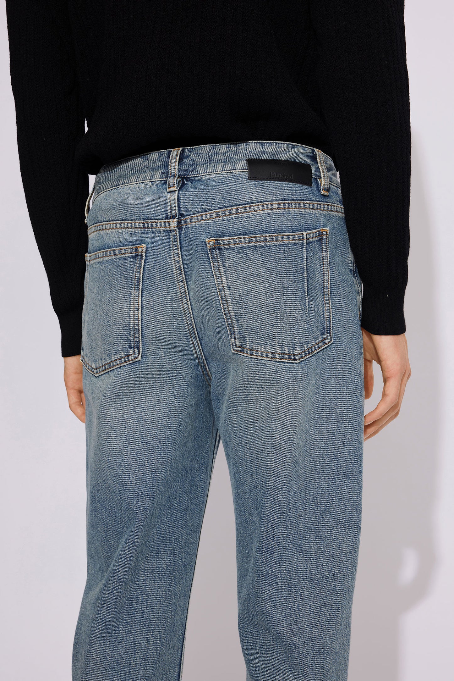 Won Hundred Men Bill 5-Pockets Original Blue Eight