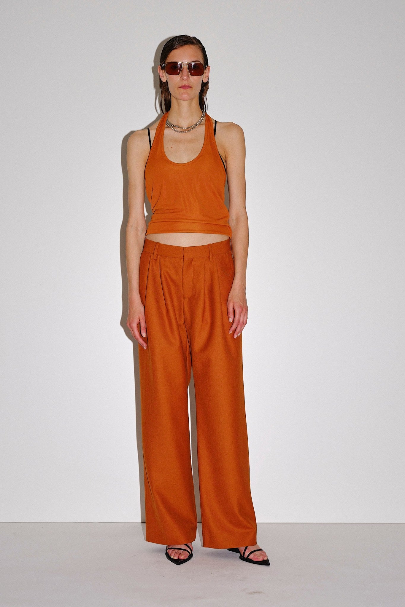 Won Hundred Women Camille Trousers Leather Brown