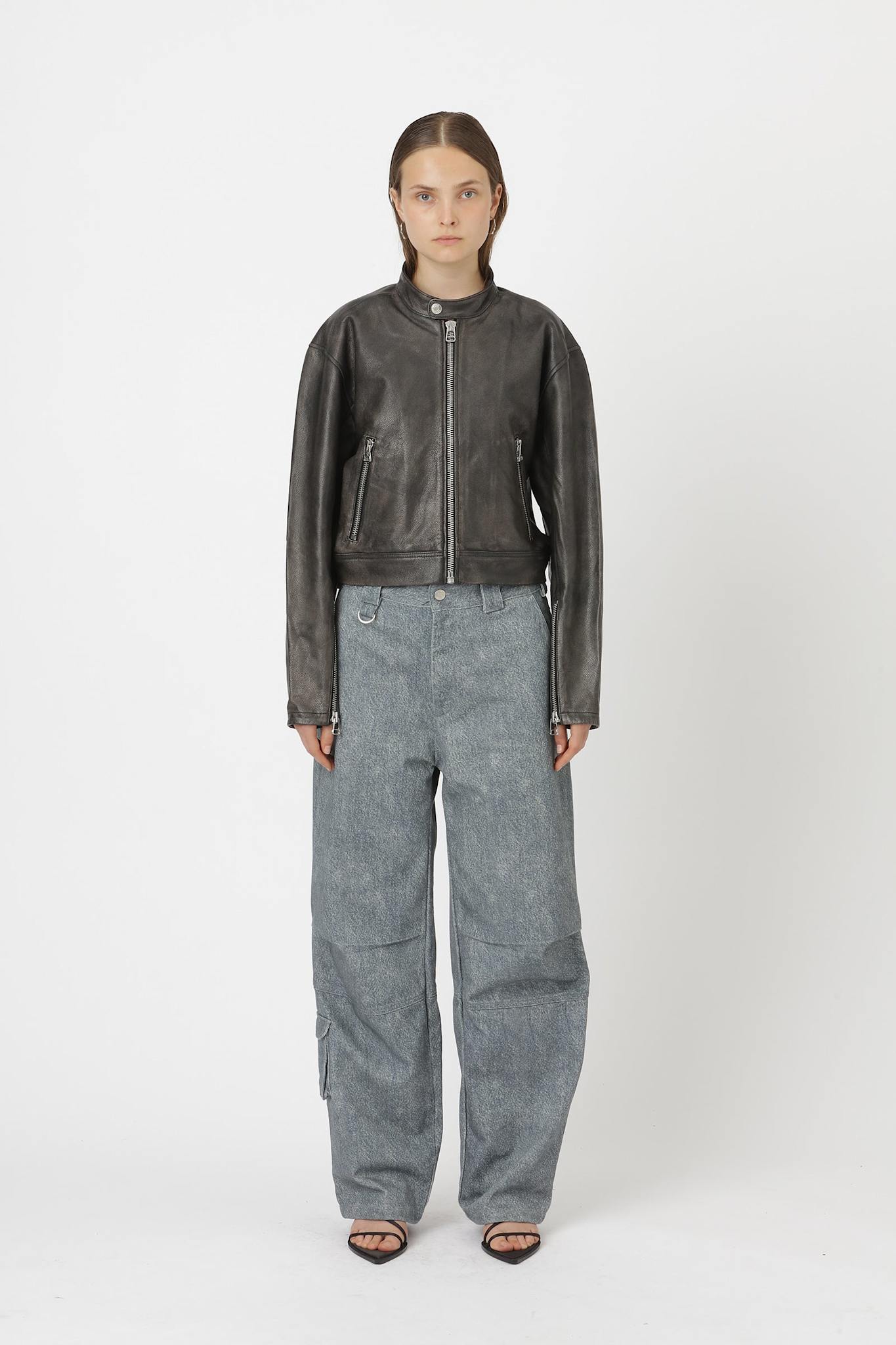 Won Hundred Women Claudette Leather Jacket Black