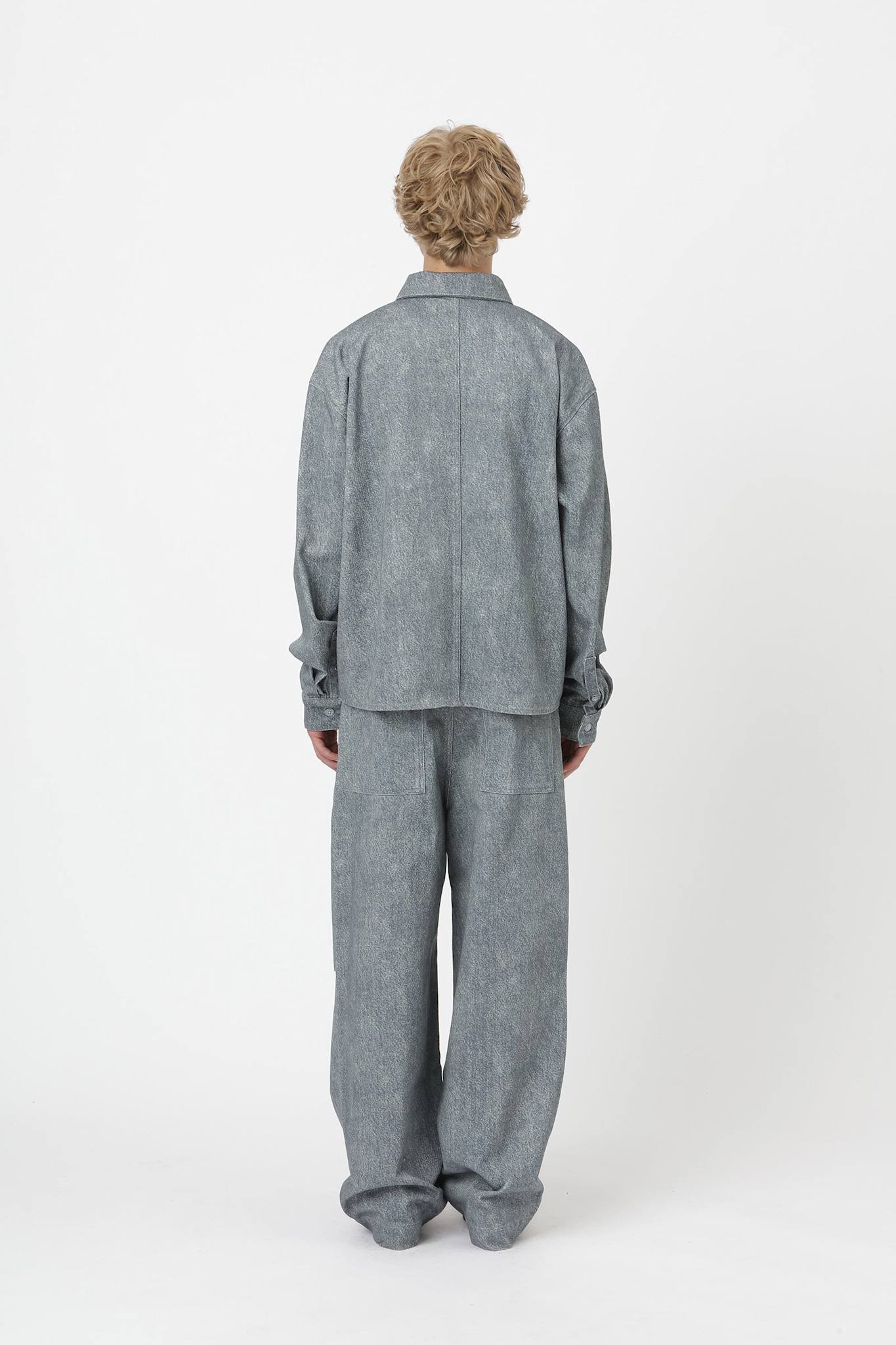 Won Hundred Men Dustin Faux Denim Shirt Blue