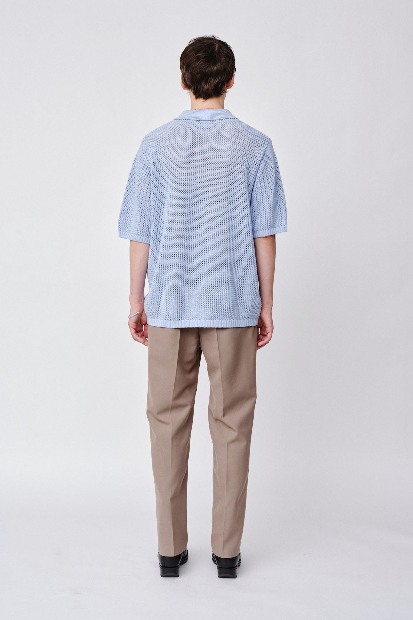 Won Hundred Men Eddie SS Knitwear Chambrey Blue