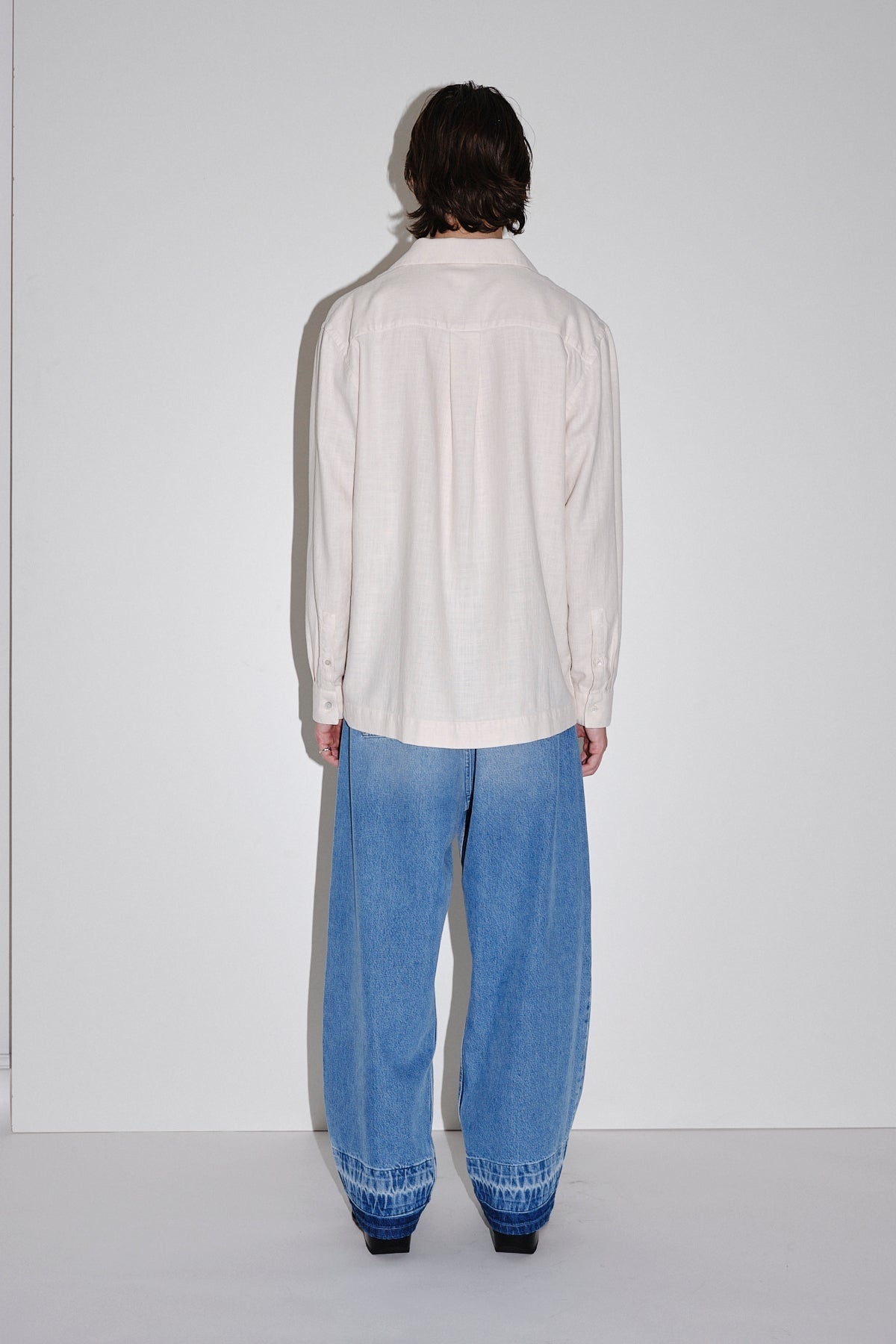 Won Hundred Men Enzo Overdye Shirt Jet Stream