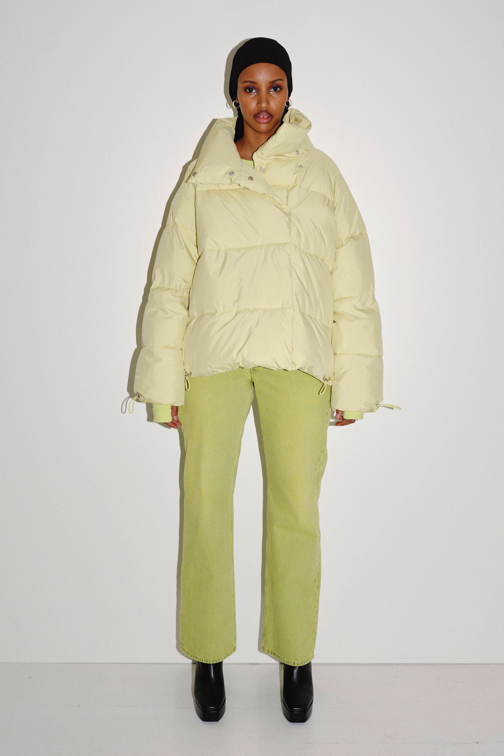 Yellow puffer hot sale jacket zara