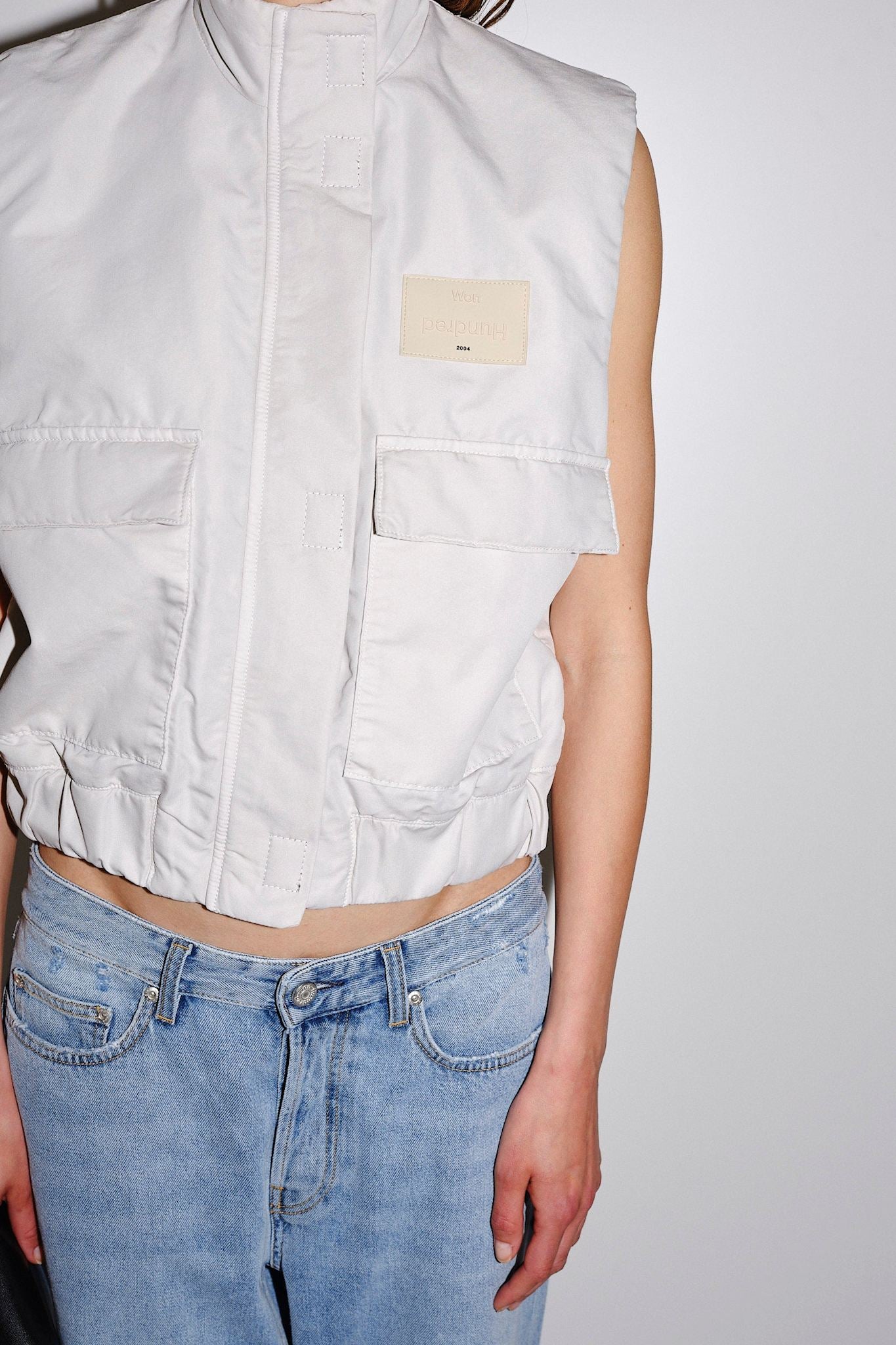 Won Hundred Women Nicola Pigment Dye Vest Storm Gray