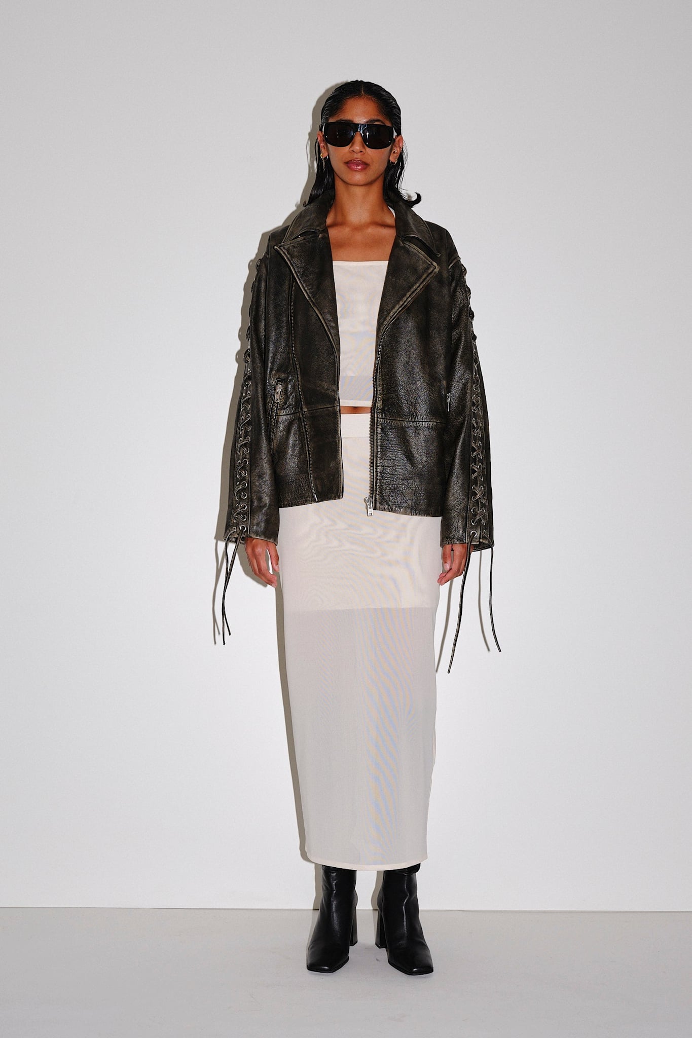 Won Hundred Women Peyton Leather Leather Garment Black