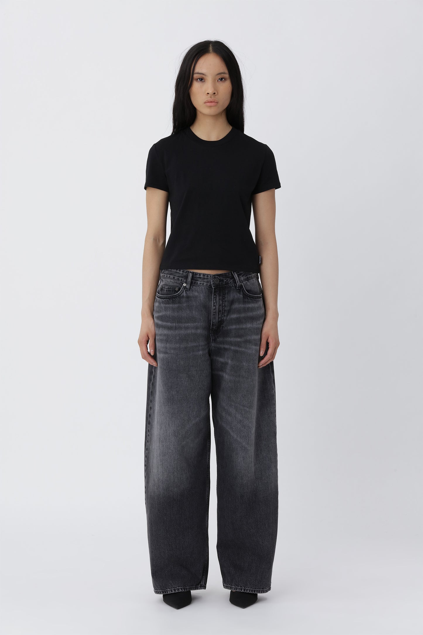 Won Hundred Women Vera T-Shirt T-shirt Washed Black