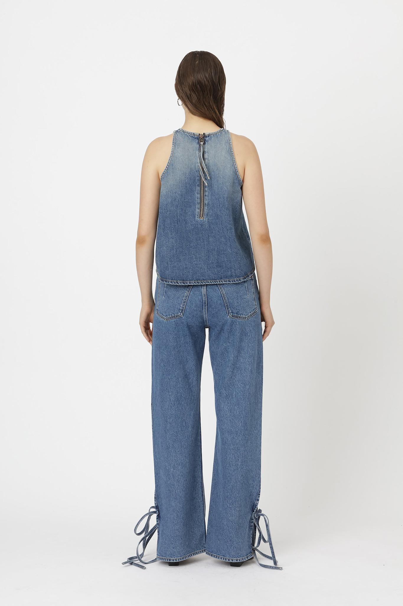 Won Hundred Women Xenia Top Top Tintet Lui Blue