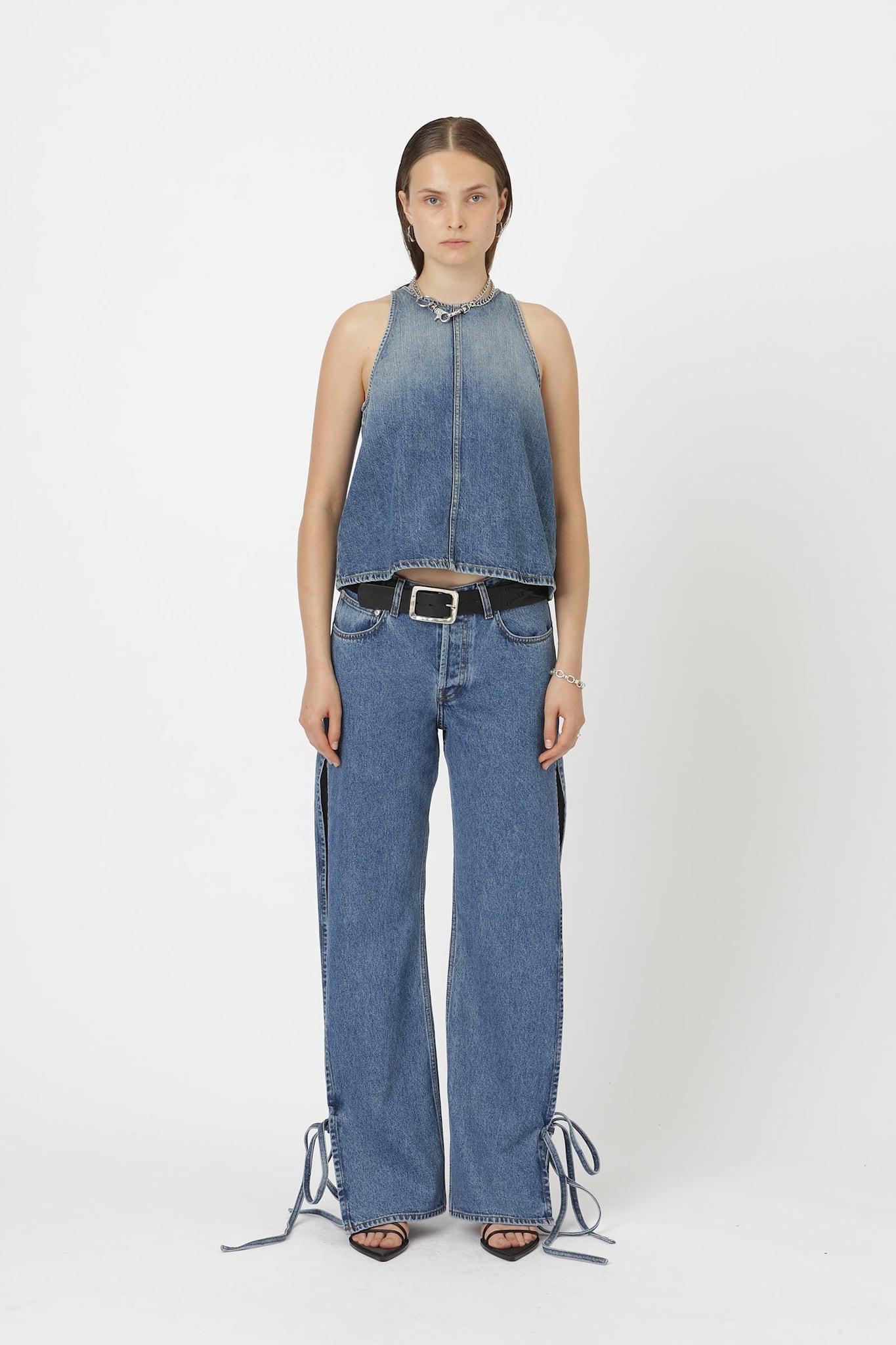 Won Hundred Women Xenia Top Top Tintet Lui Blue