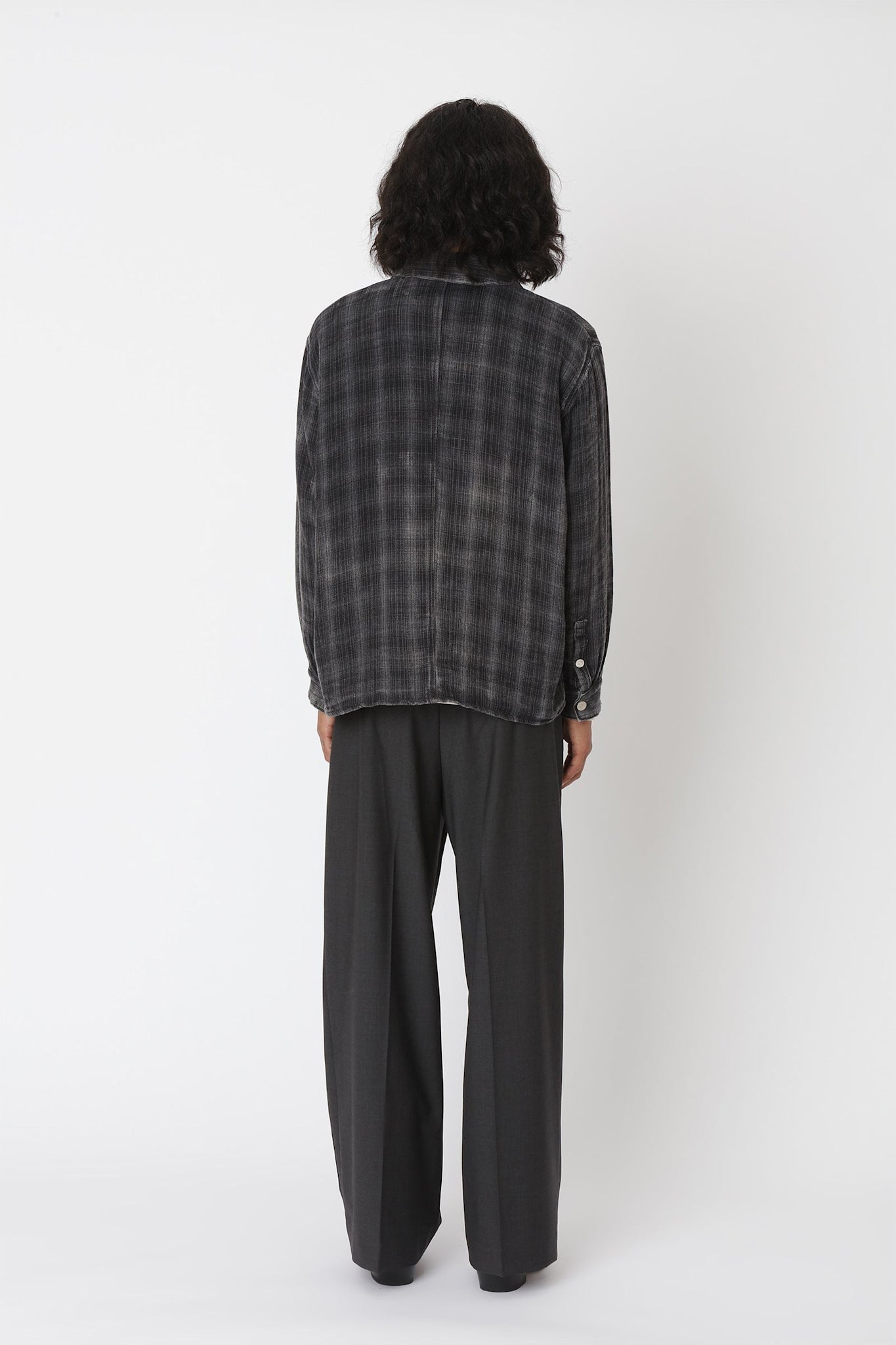 Won Hundred Men Zayne Zip Shirt Shirt Bleached Black