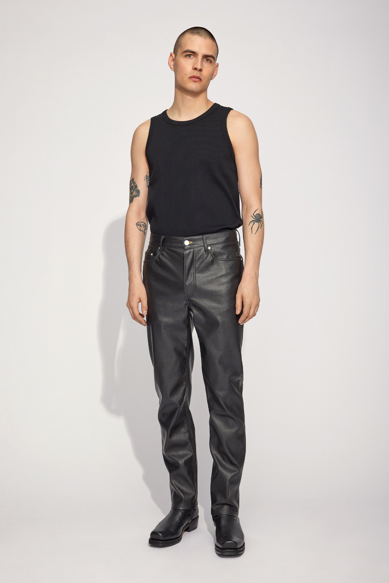 Bill Vegan Leather Trousers - Black – Won Hundred Online Store