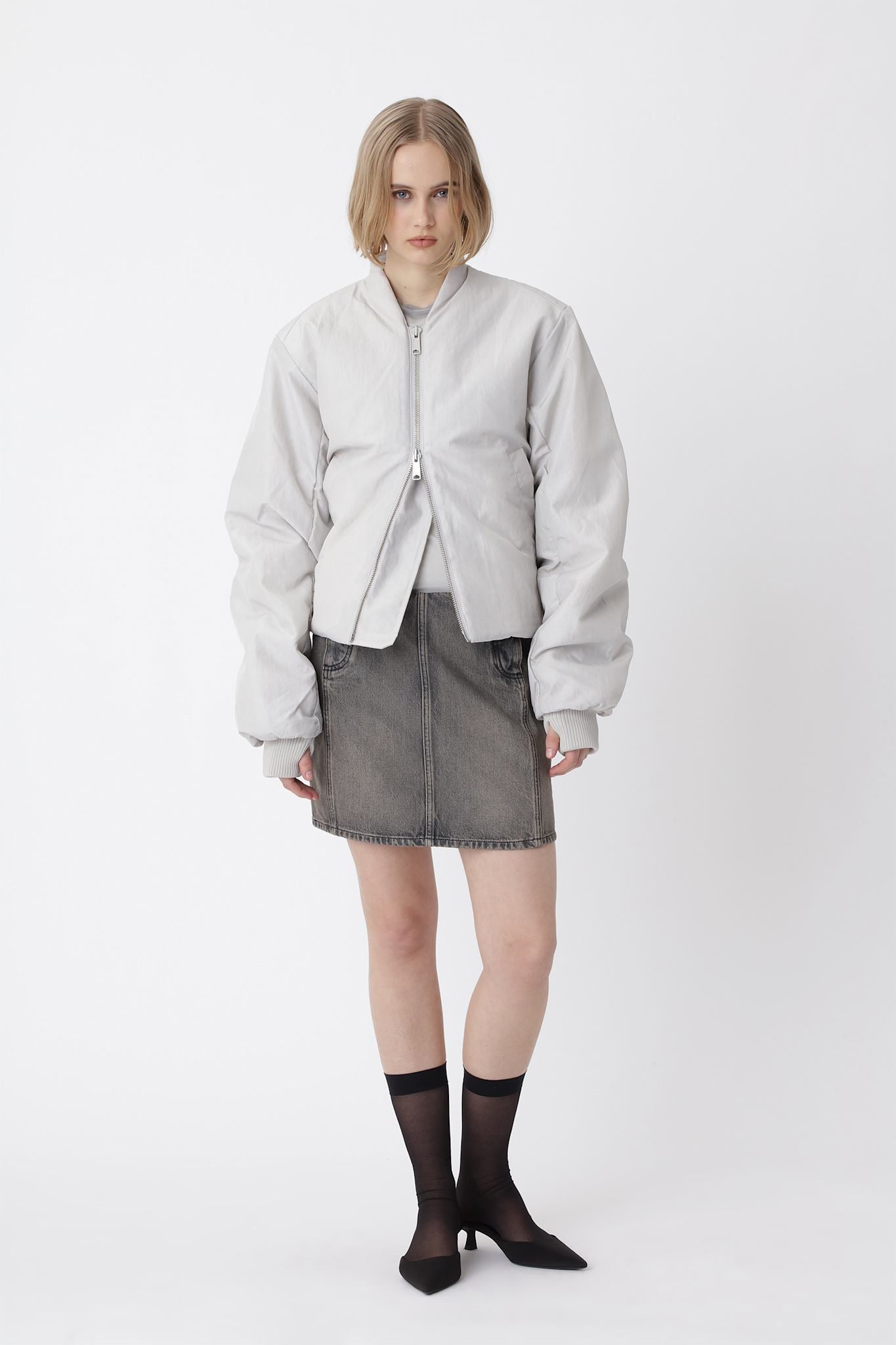 Opal Bomber Jacket - Gray Violet
