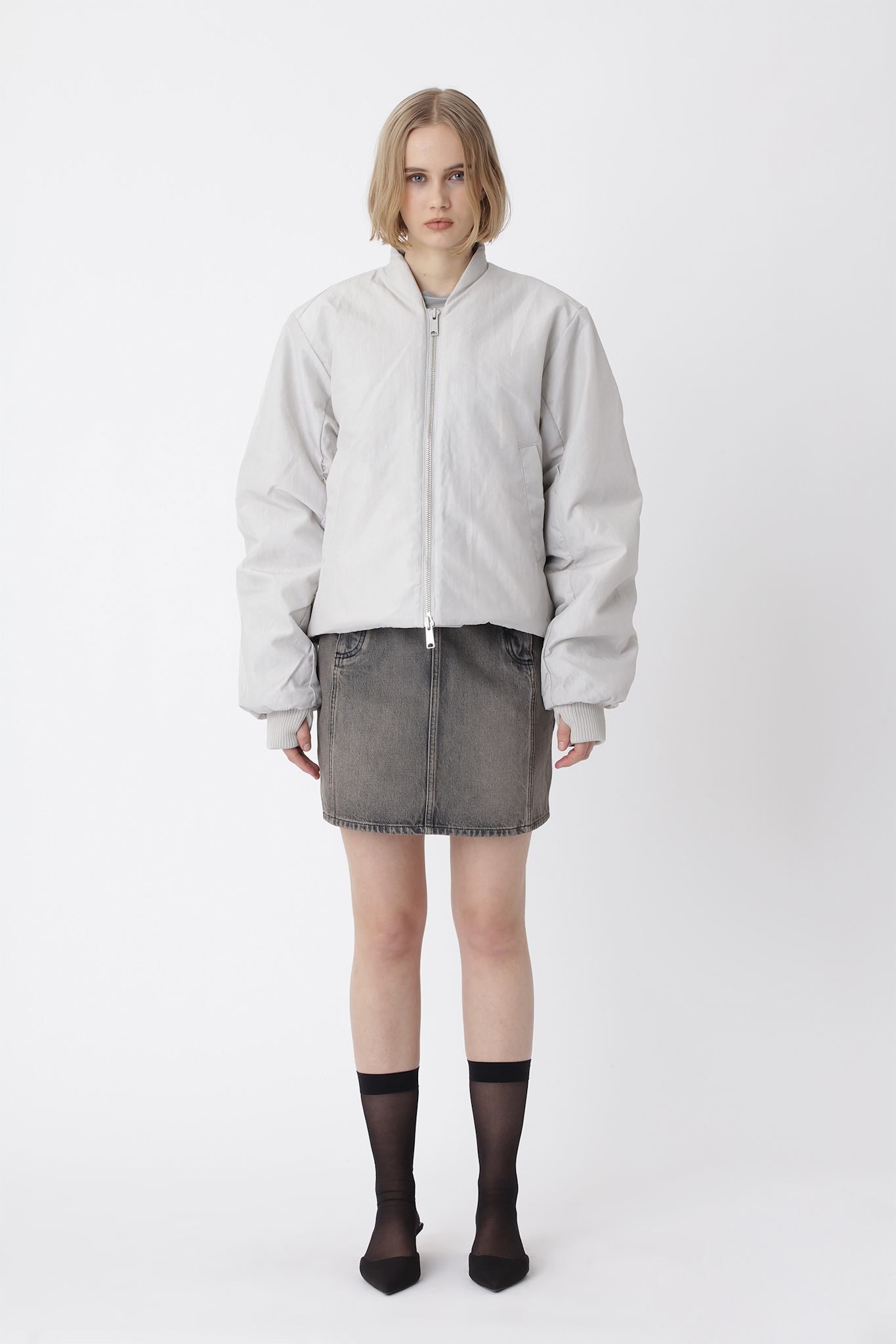 Opal Bomber Jacket - Gray Violet