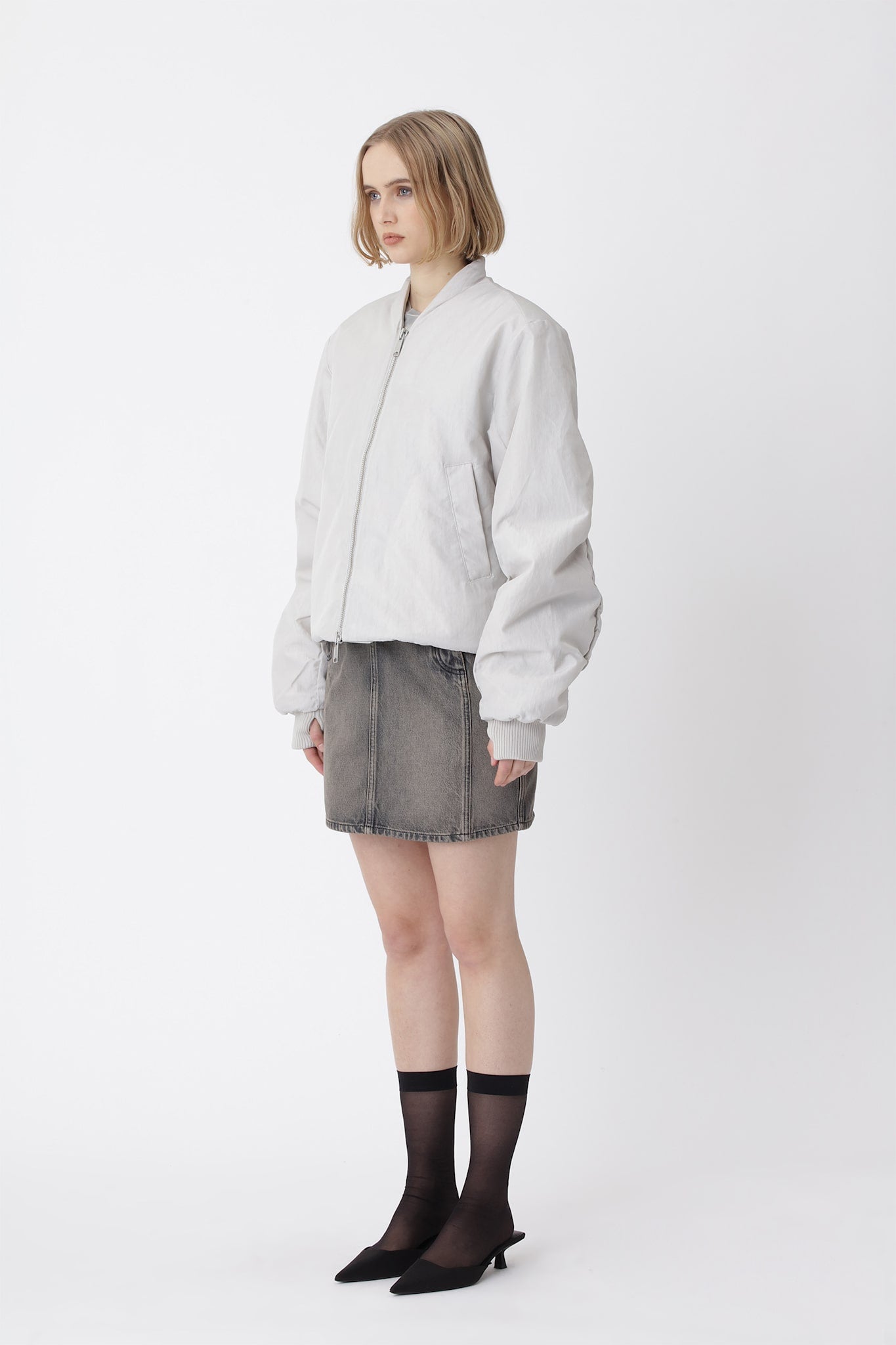 Opal Bomber Jacket - Gray Violet
