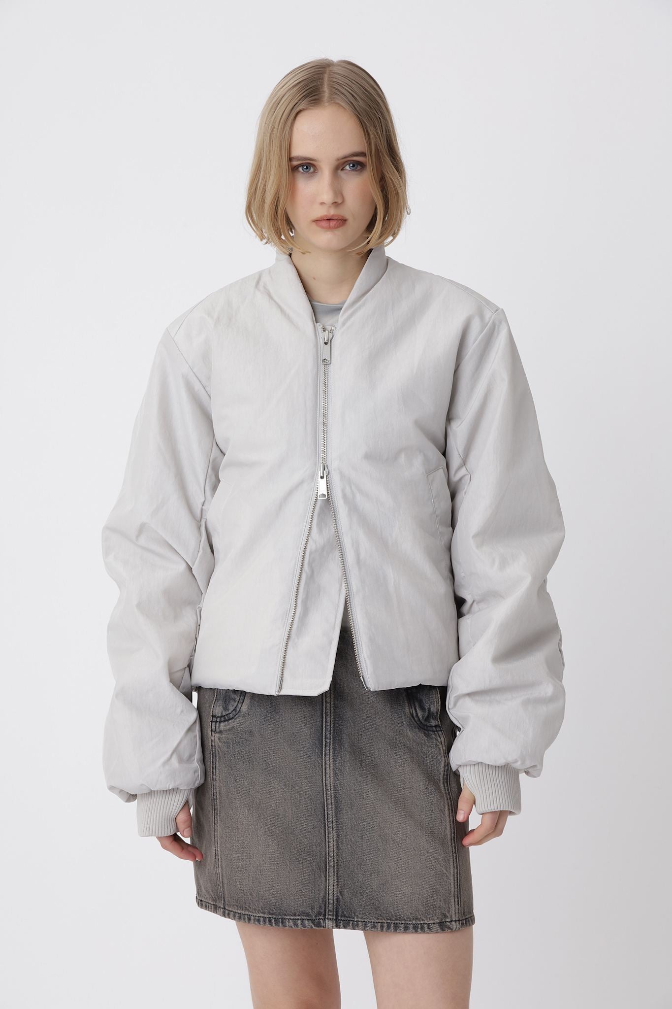 Opal Bomber Jacket - Gray Violet