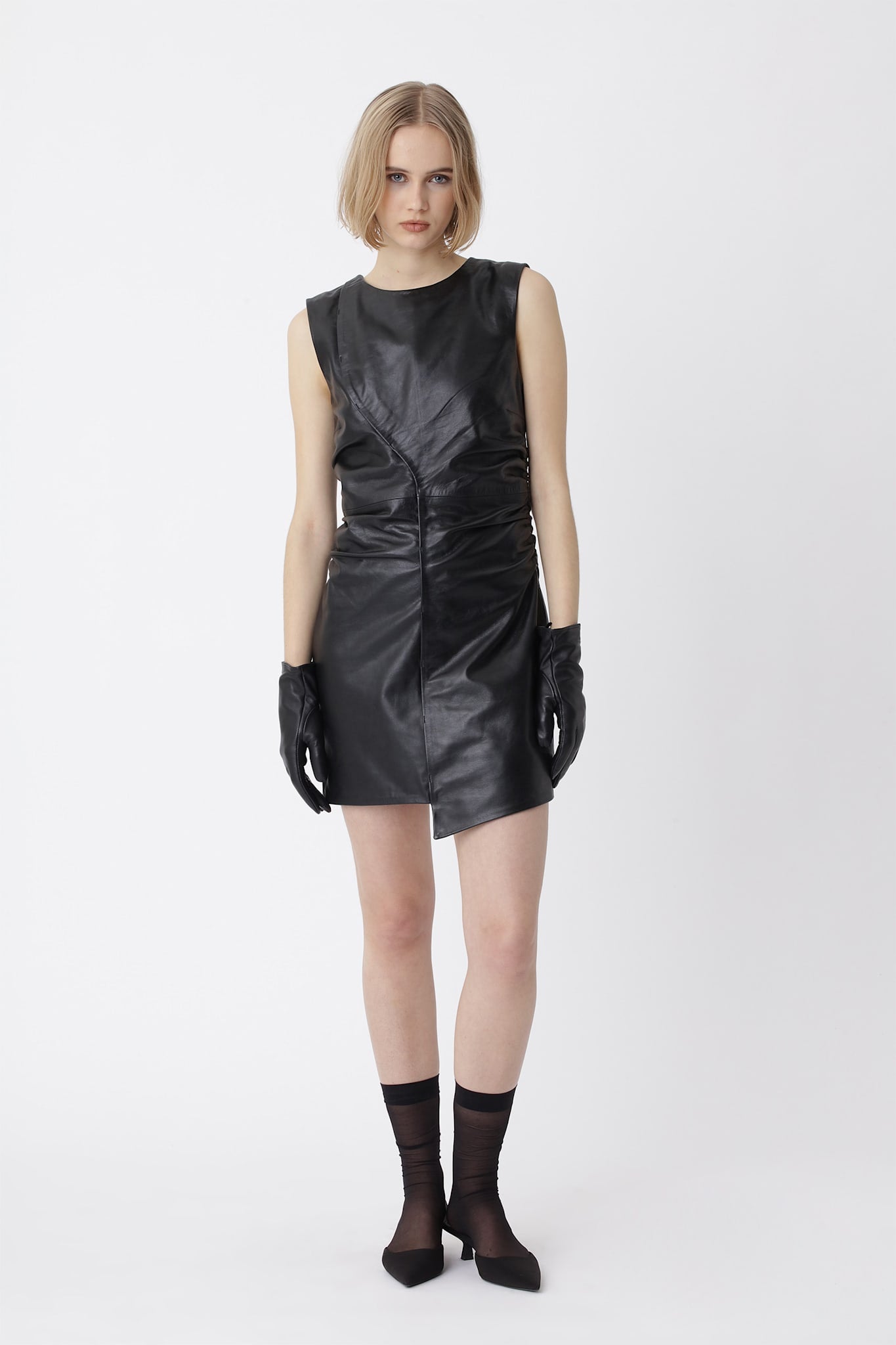 Riha Leather Dress - Black
