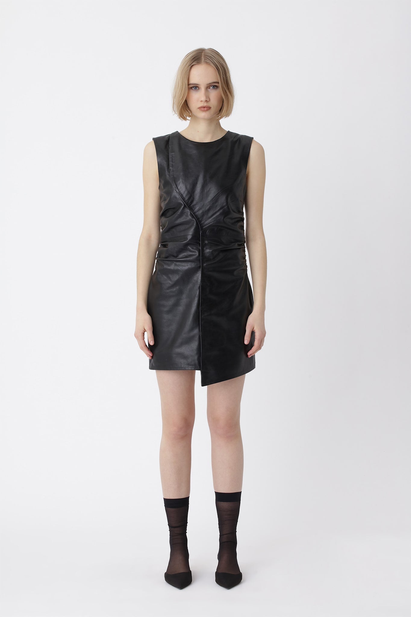 Riha Leather Dress - Black