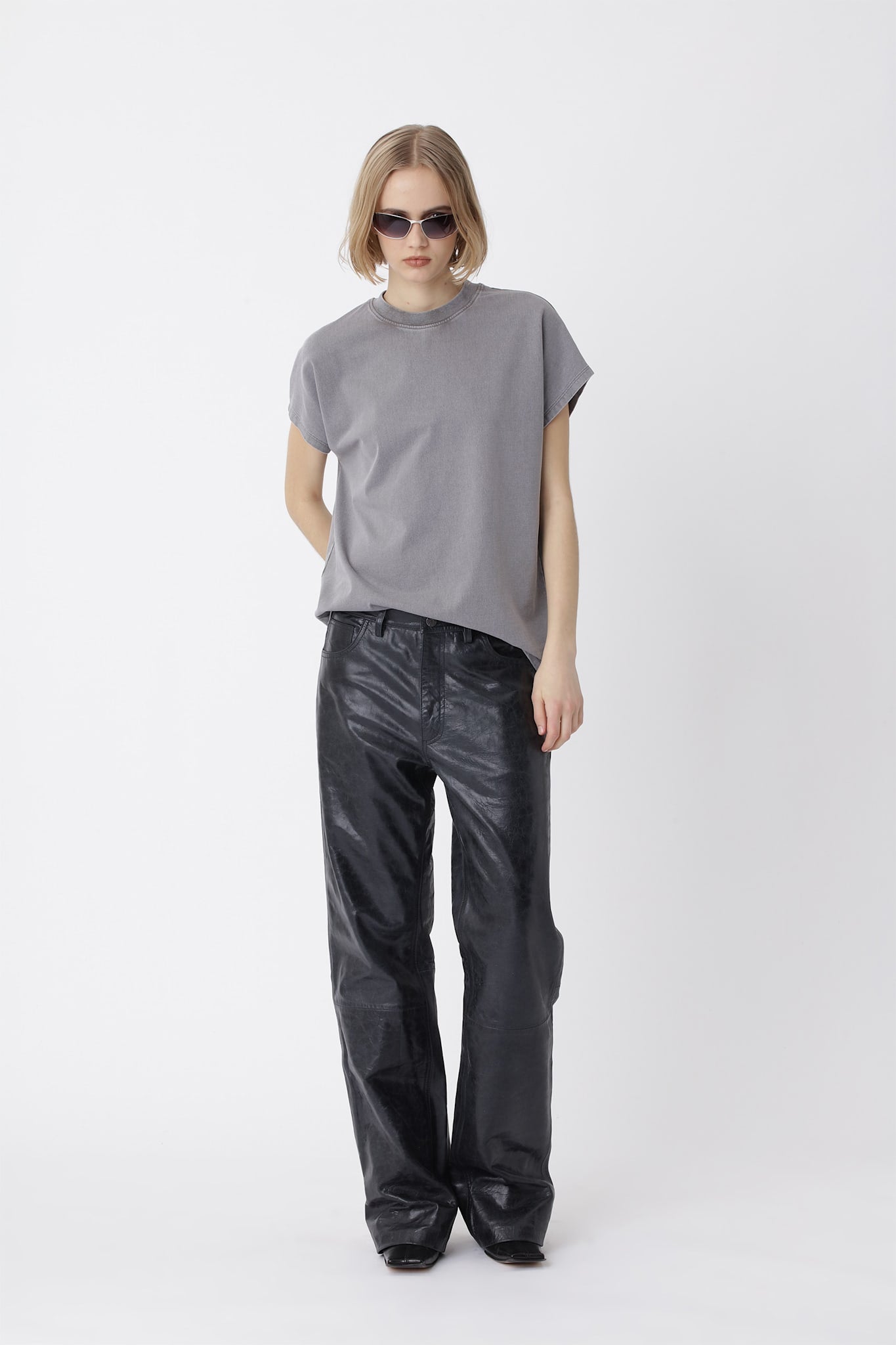 Genoa Leather Pants W - Black