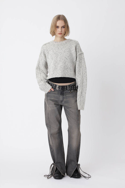 Bela Knit Sweater - White COMB.