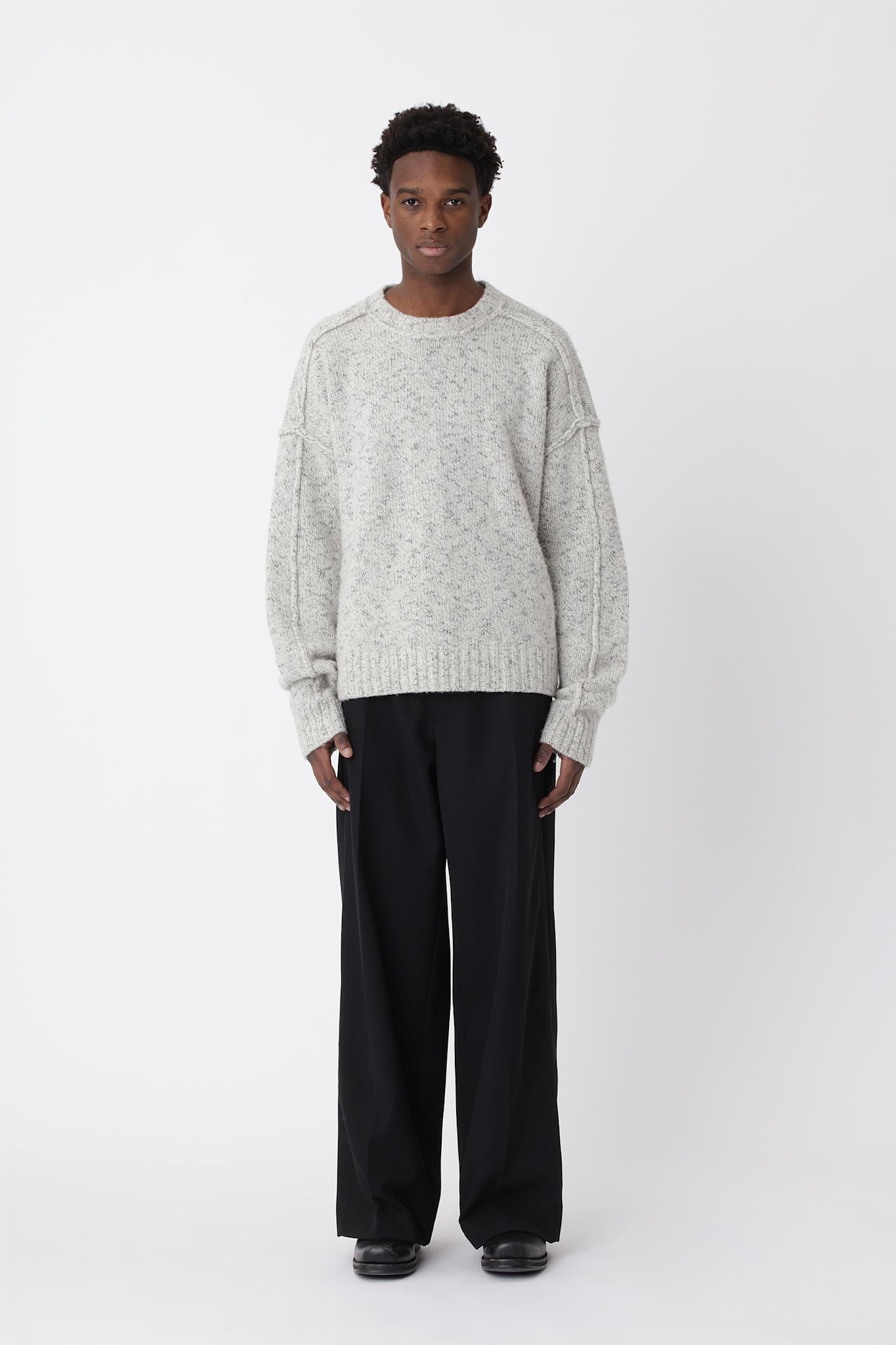 Bently Knit Sweater - White COMB.