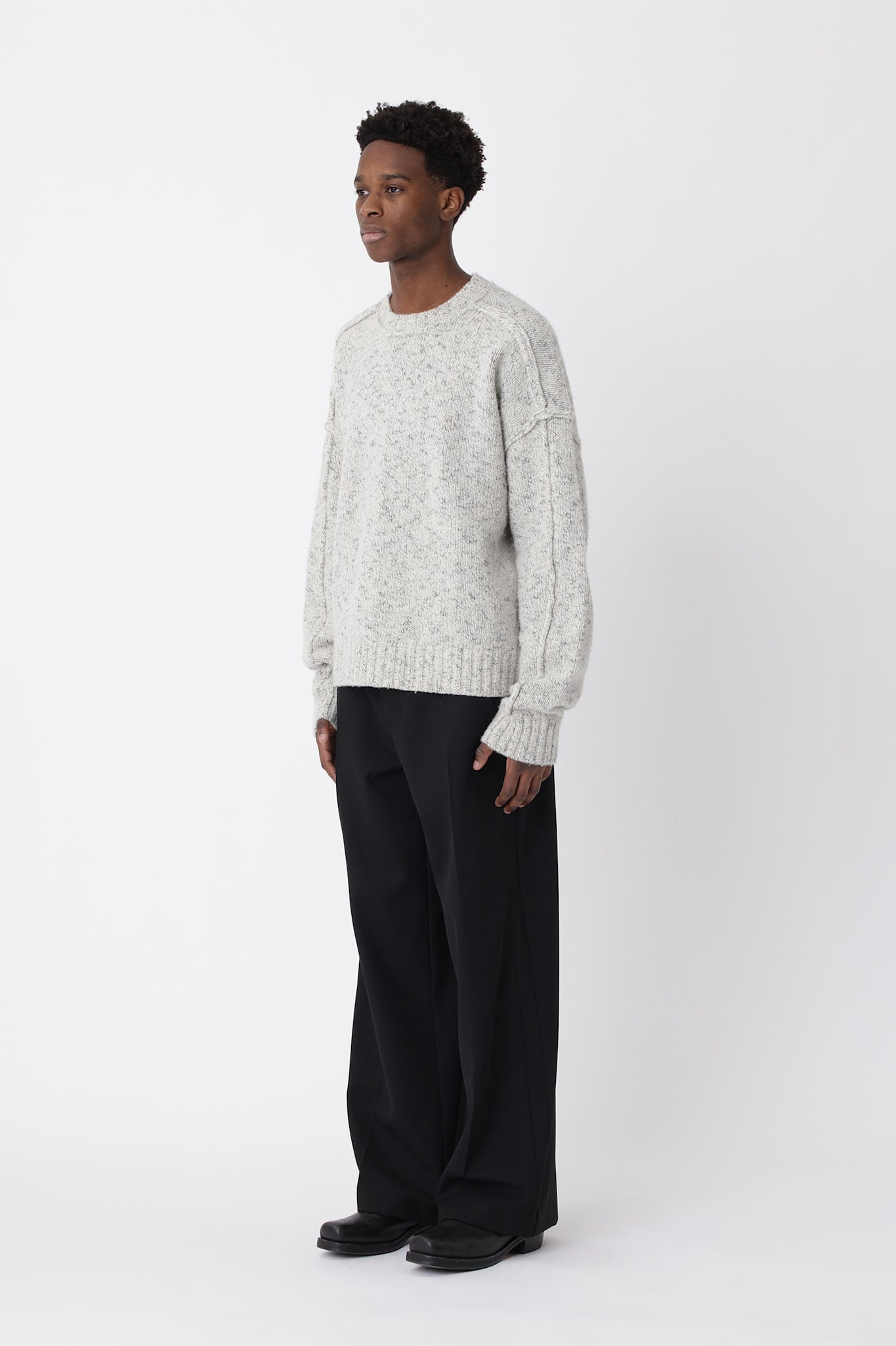 Bently Knit Sweater - White COMB.