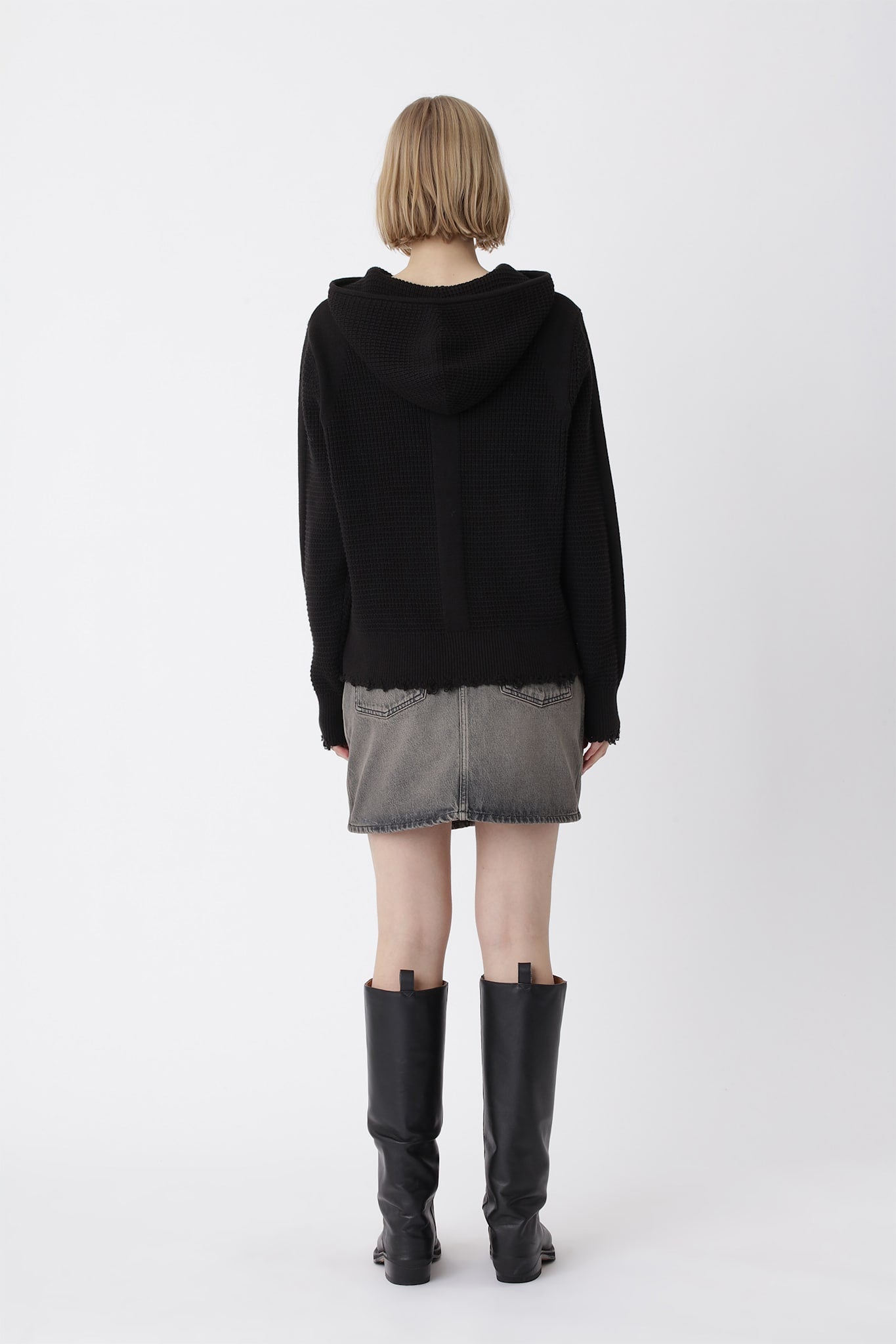 Glasgow Knit Hood W - Black
