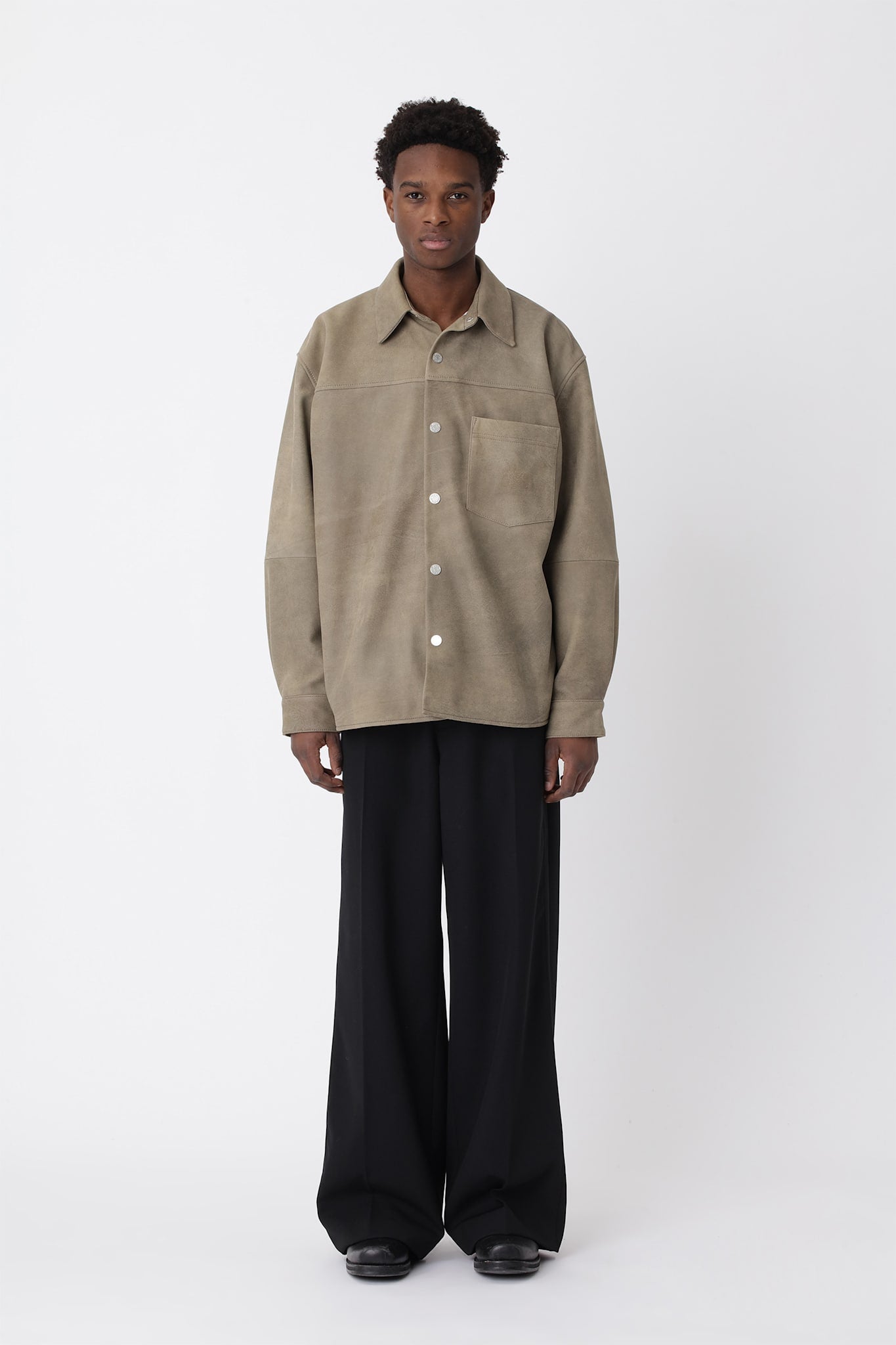 Zayne Suede Shirt - Roasted Cashew