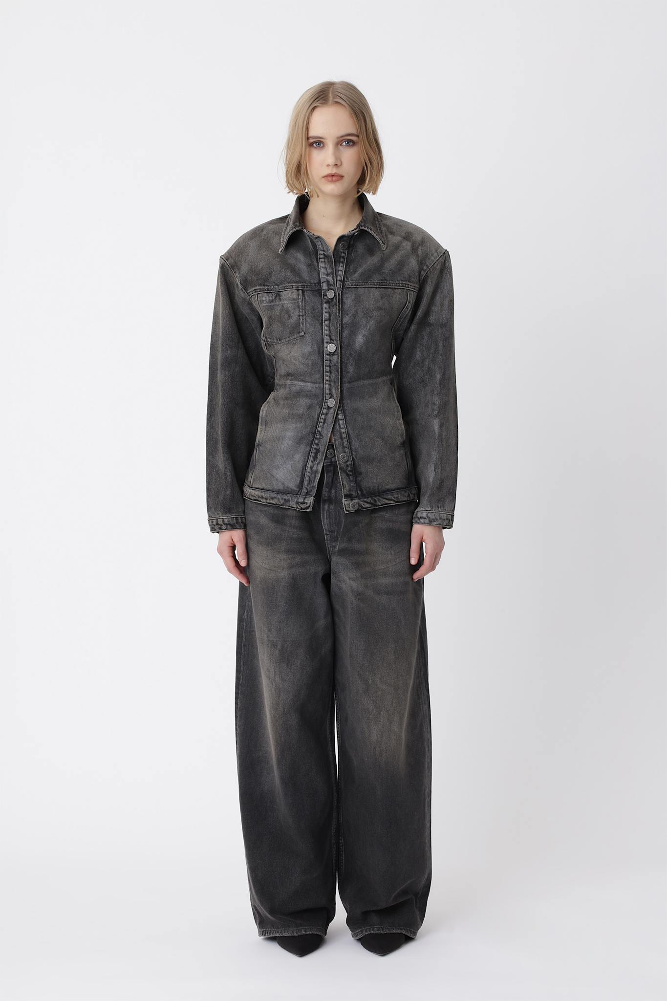 Lorina Shirt Jacket - 80s Black