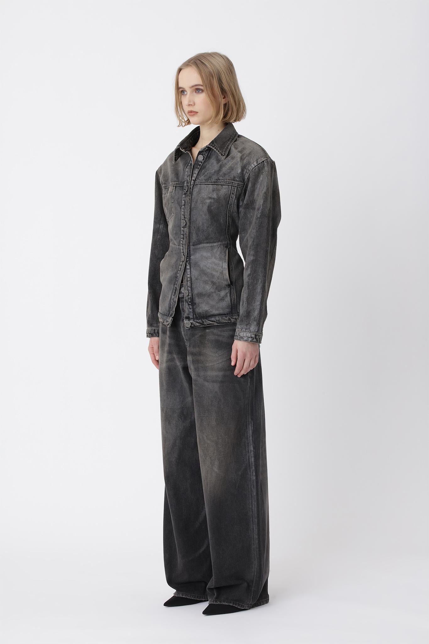 Lorina Shirt Jacket - 80s Black