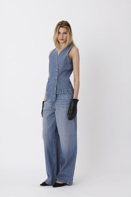 Oliva Denim Vest - Won Hundred Online Store