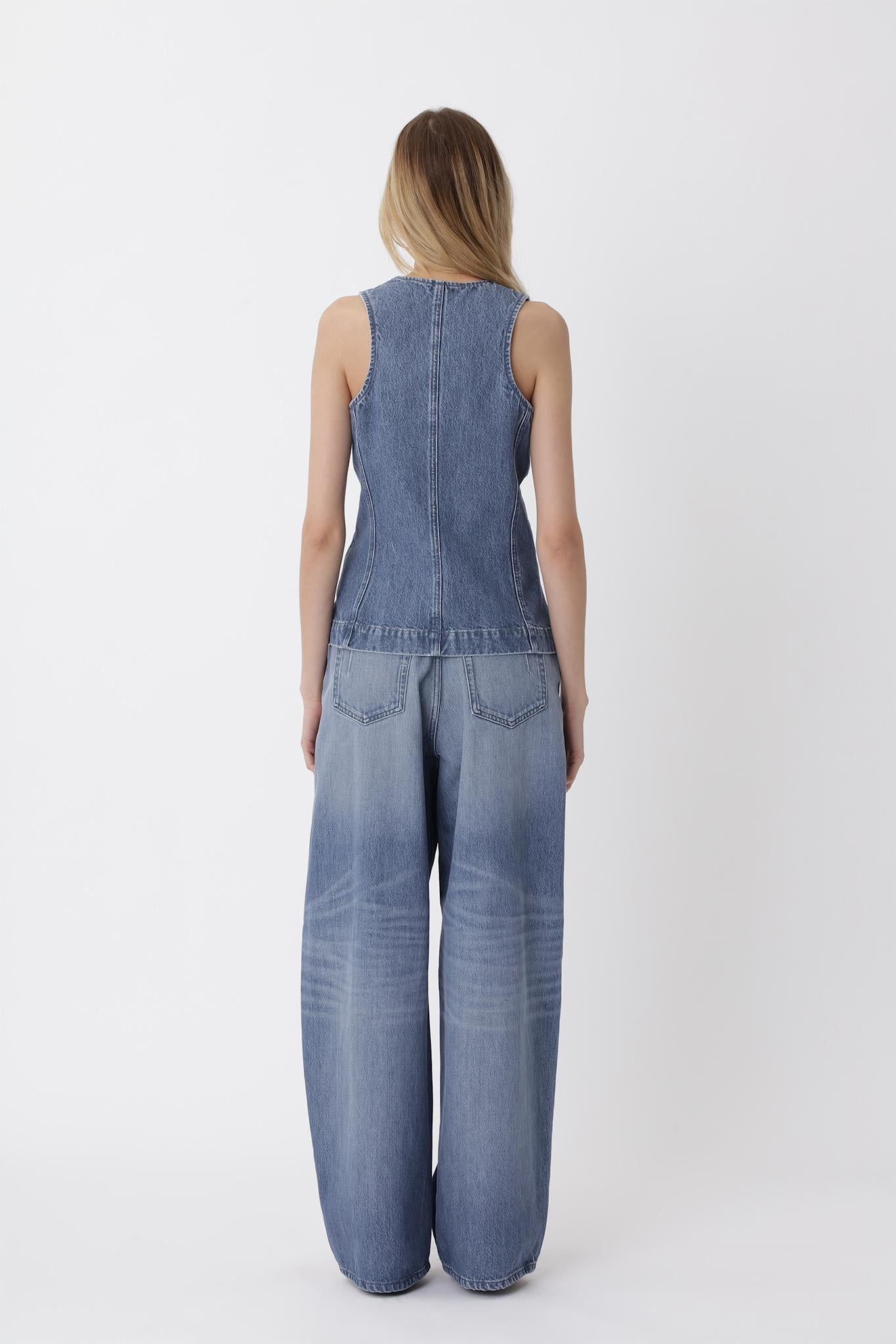 Oliva Denim Vest - Won Hundred Online Store