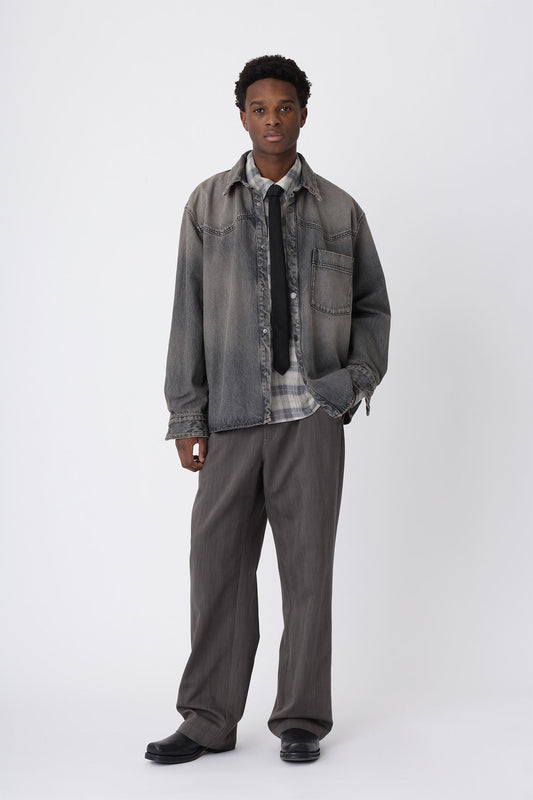 Zayne Denim Shirt - Tintet Grey