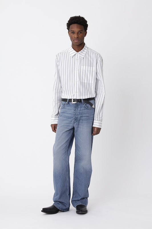 Knox Stripe Panel Shirt - White COMB.