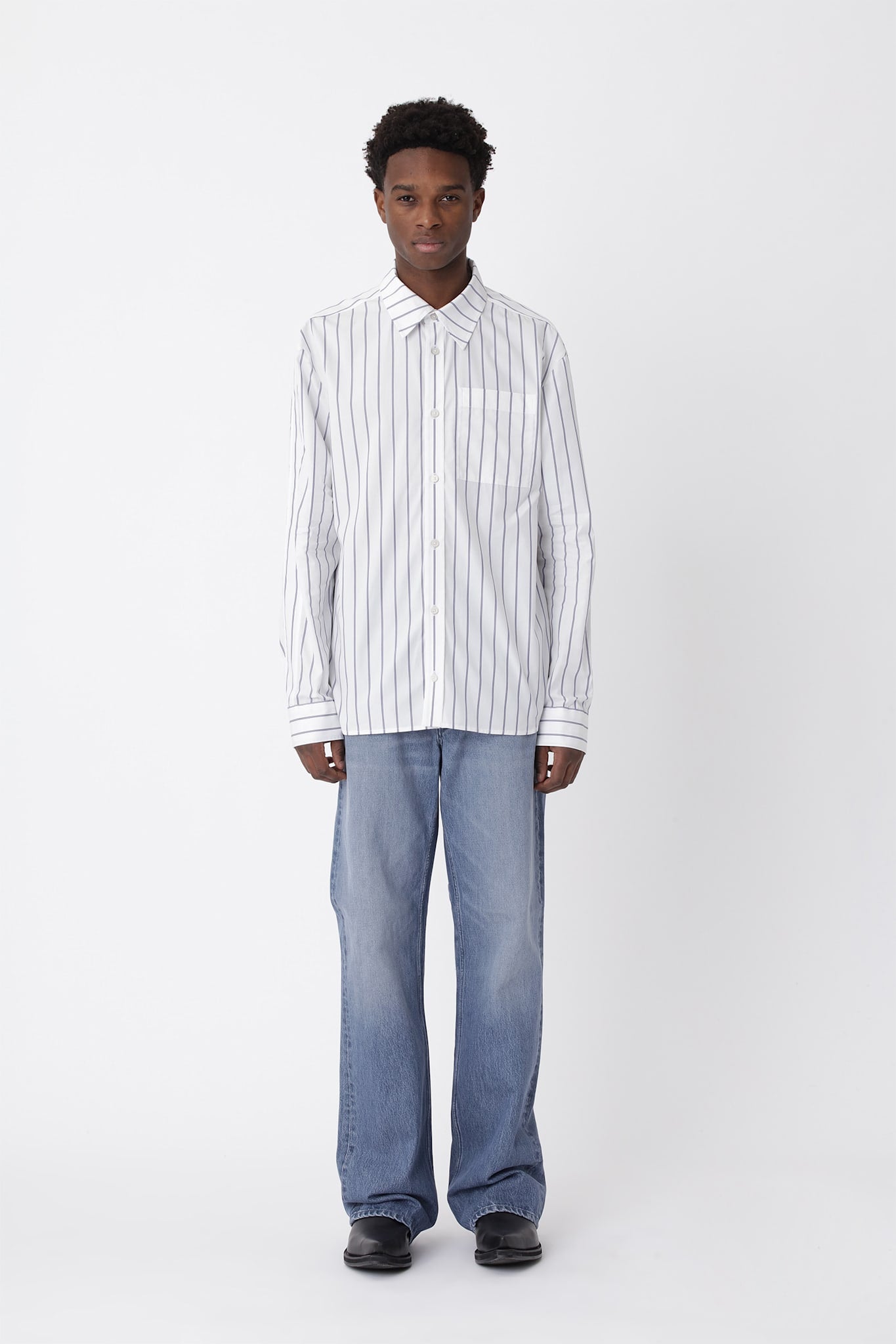 Knox Stripe Panel Shirt – Won Hundred Online Store