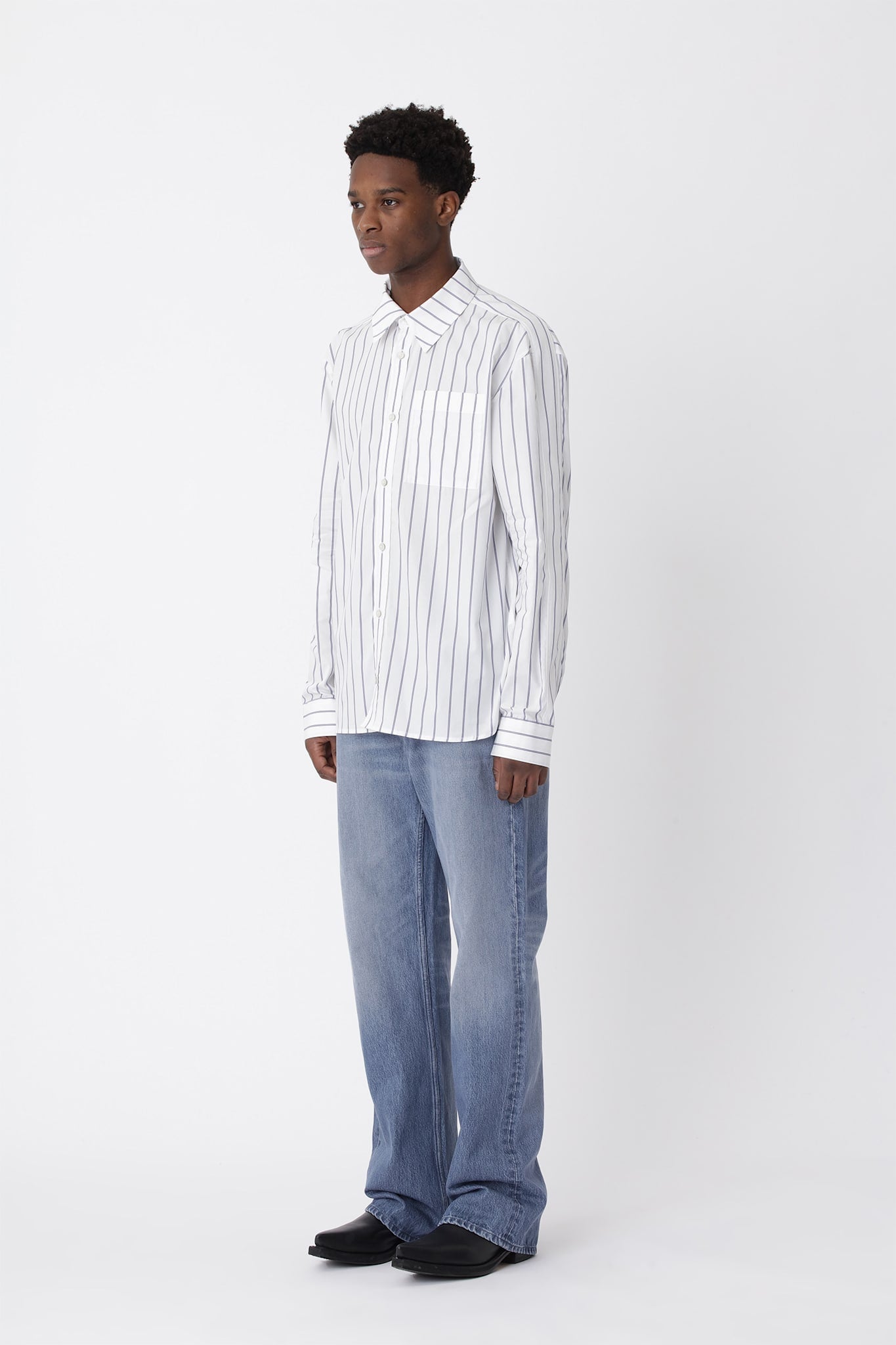 Knox Stripe Panel Shirt – Won Hundred Online Store