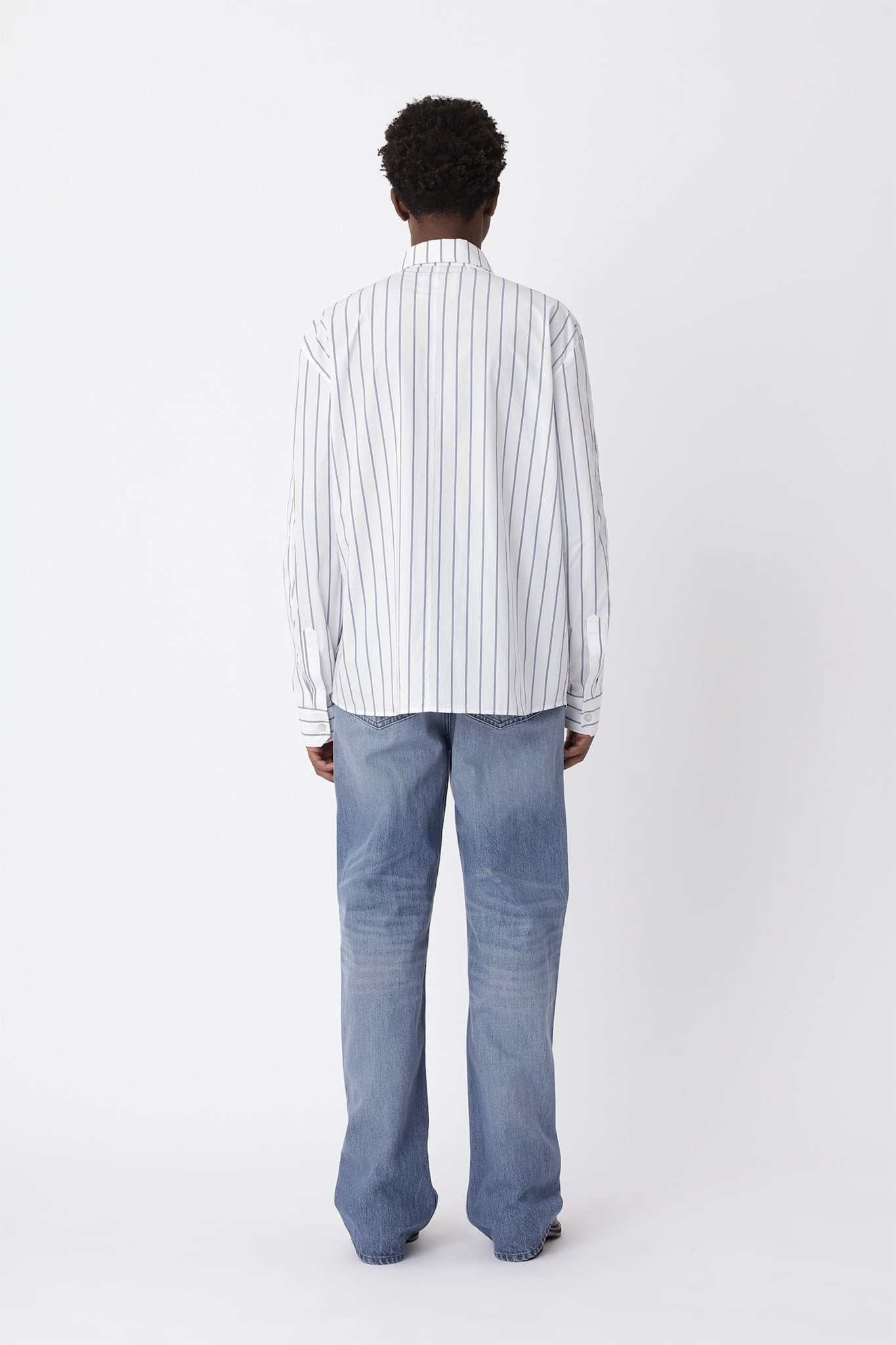 Knox Stripe Panel Shirt - White COMB.