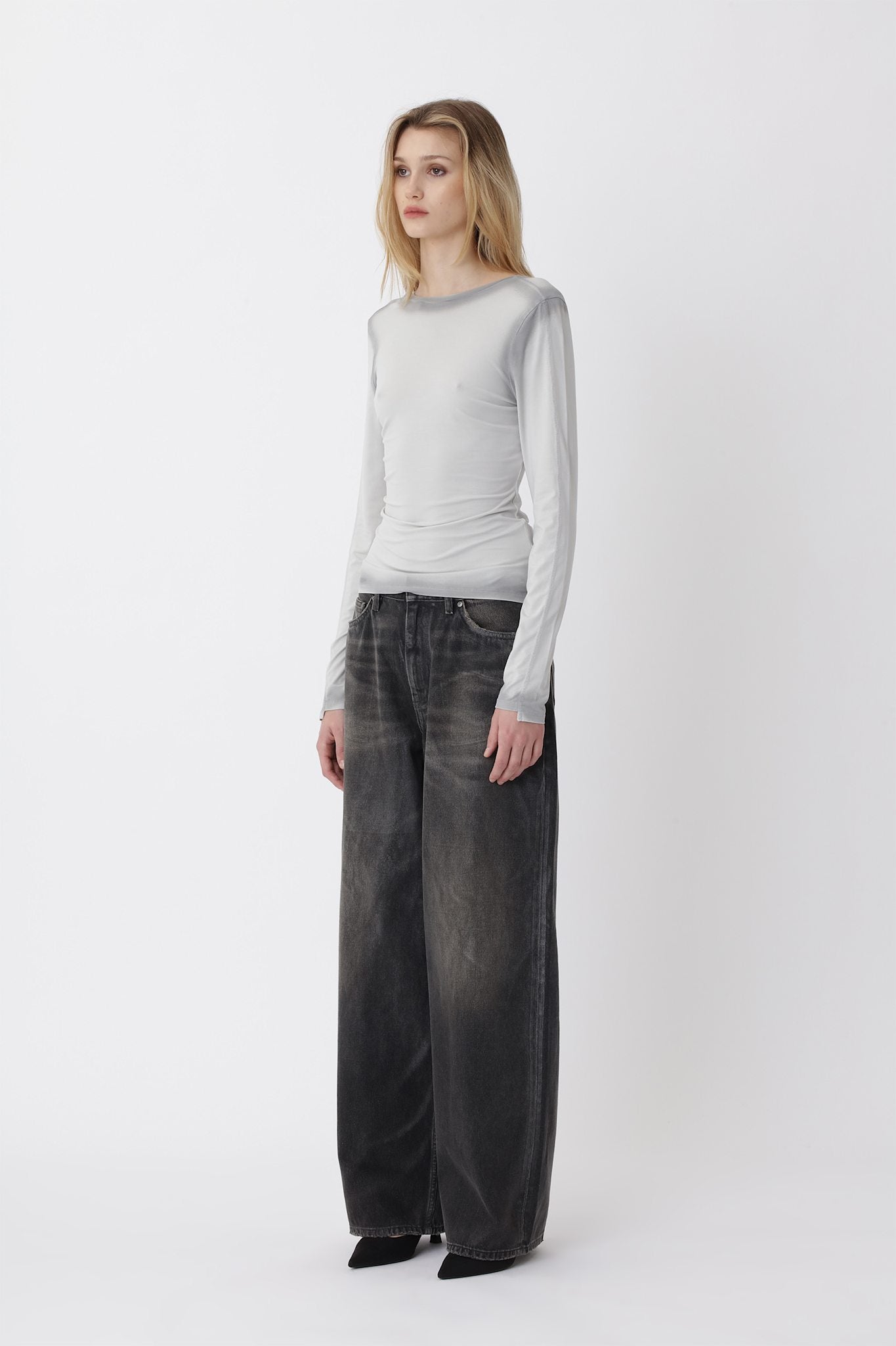 Irenes LS Top - Gray Violet