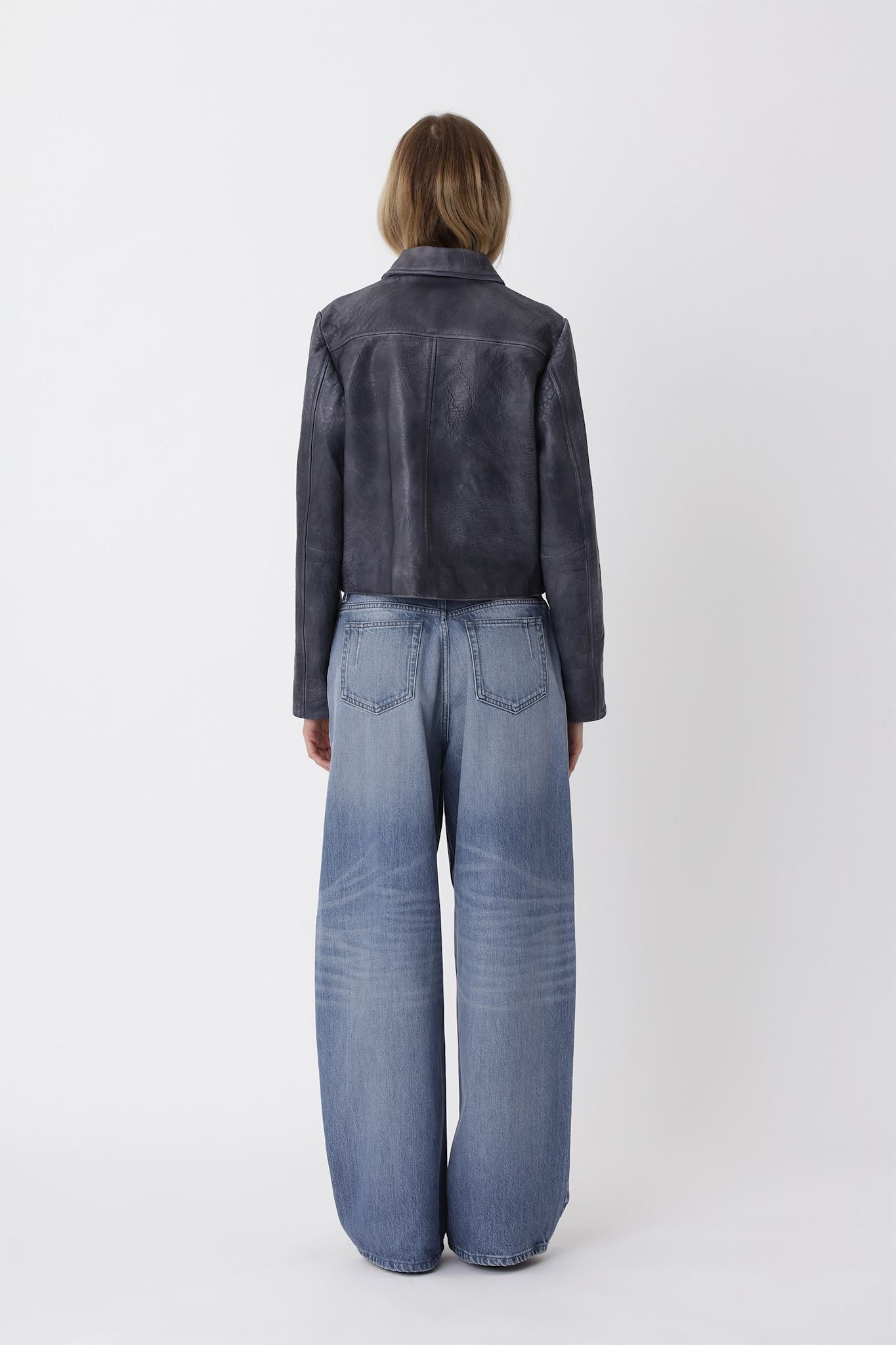 Dalia Leather Jacket - Licorice COMB.