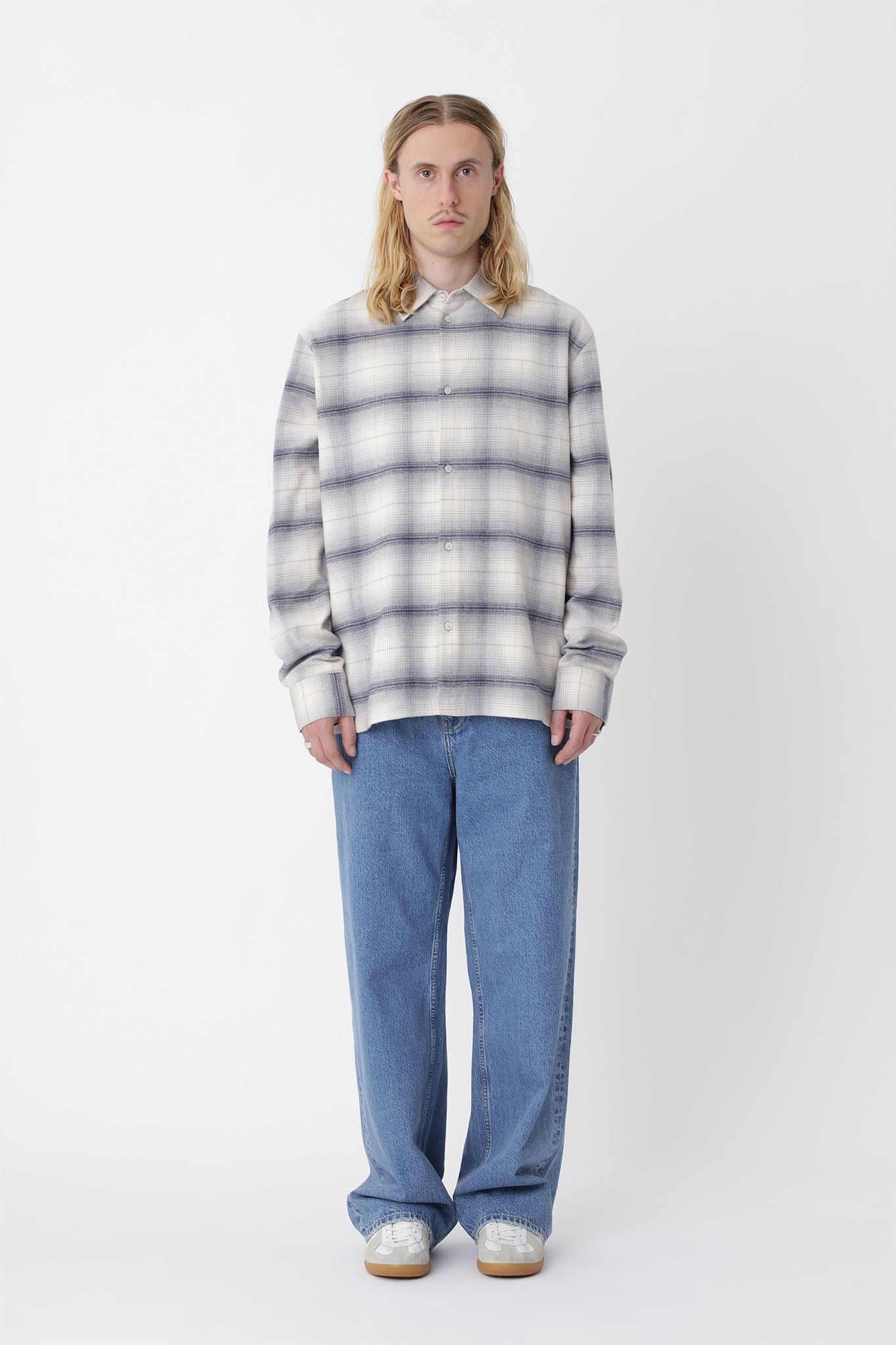 Blake.01 Check Shirt - Gray Violet COMB.
