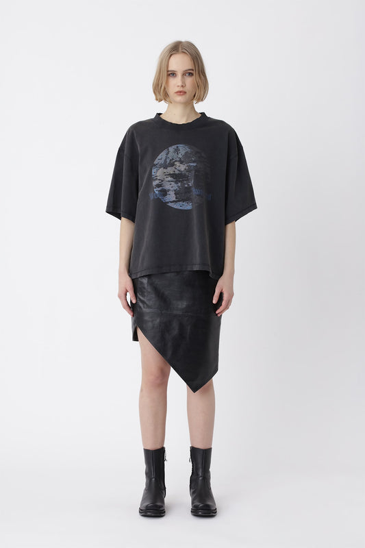 Houston Globe T-shirt W - Washed Black