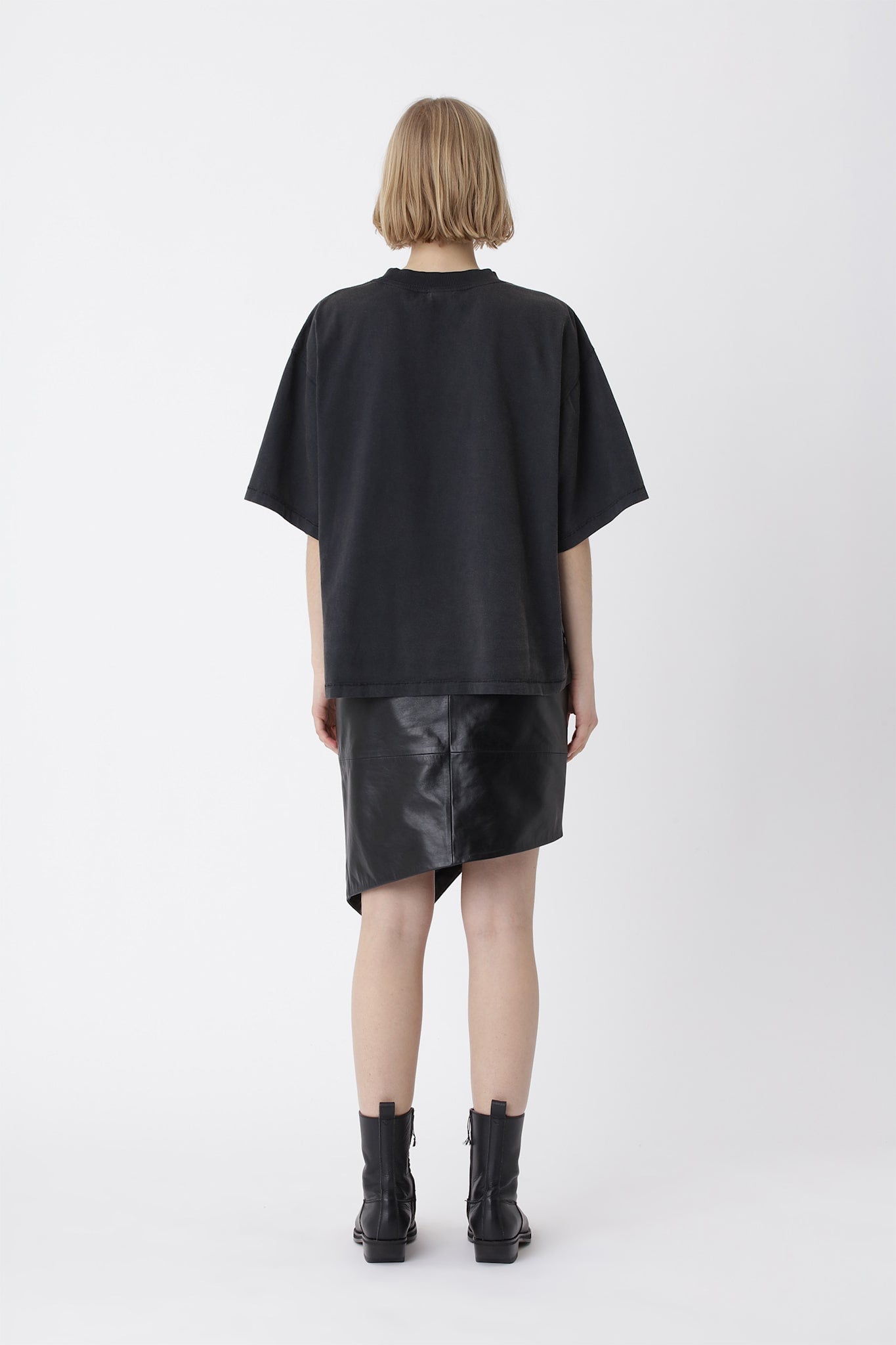 Houston Globe T-shirt W - Washed Black