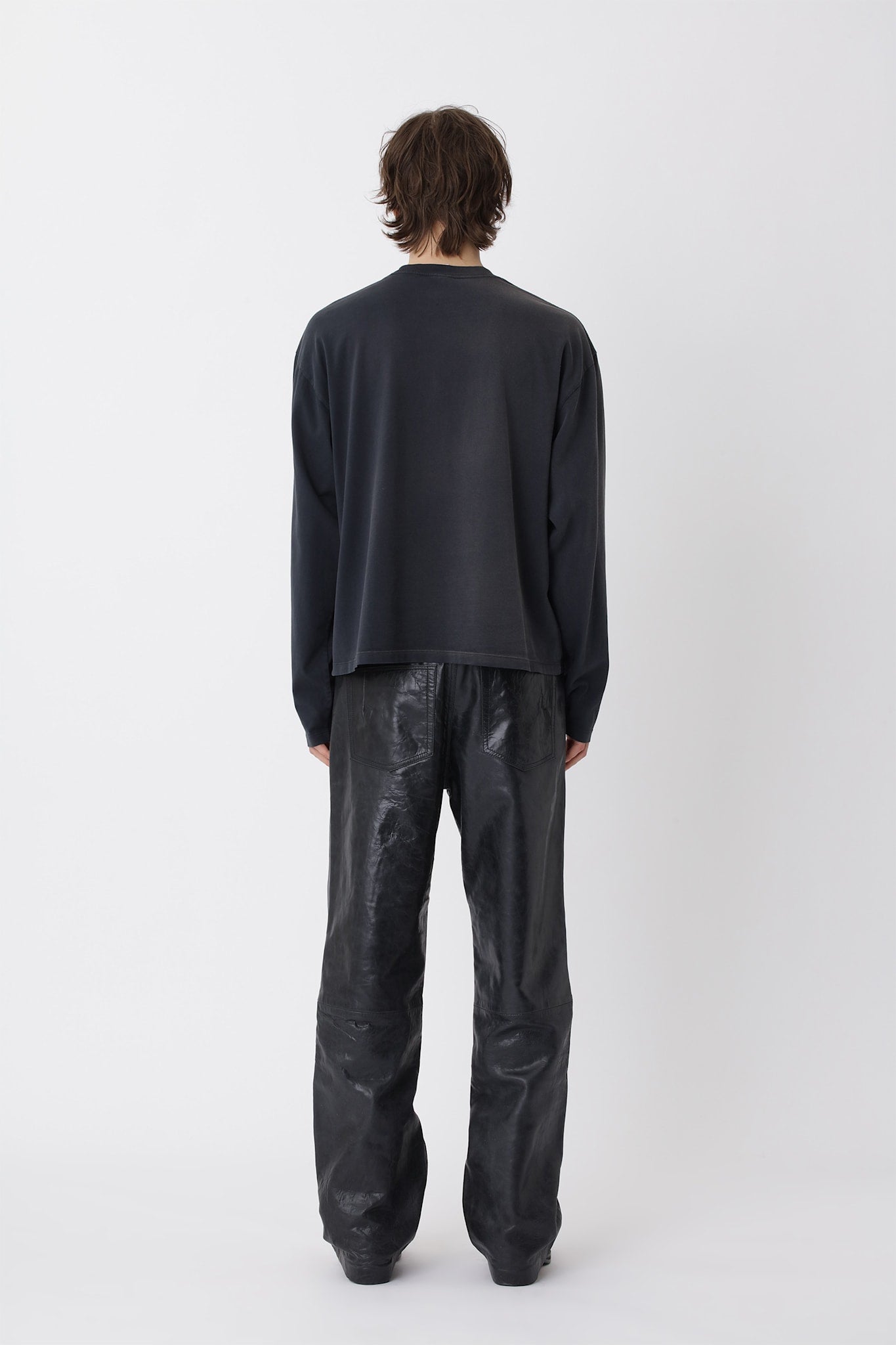 Steven LS Globe T-shirt - Washed Black