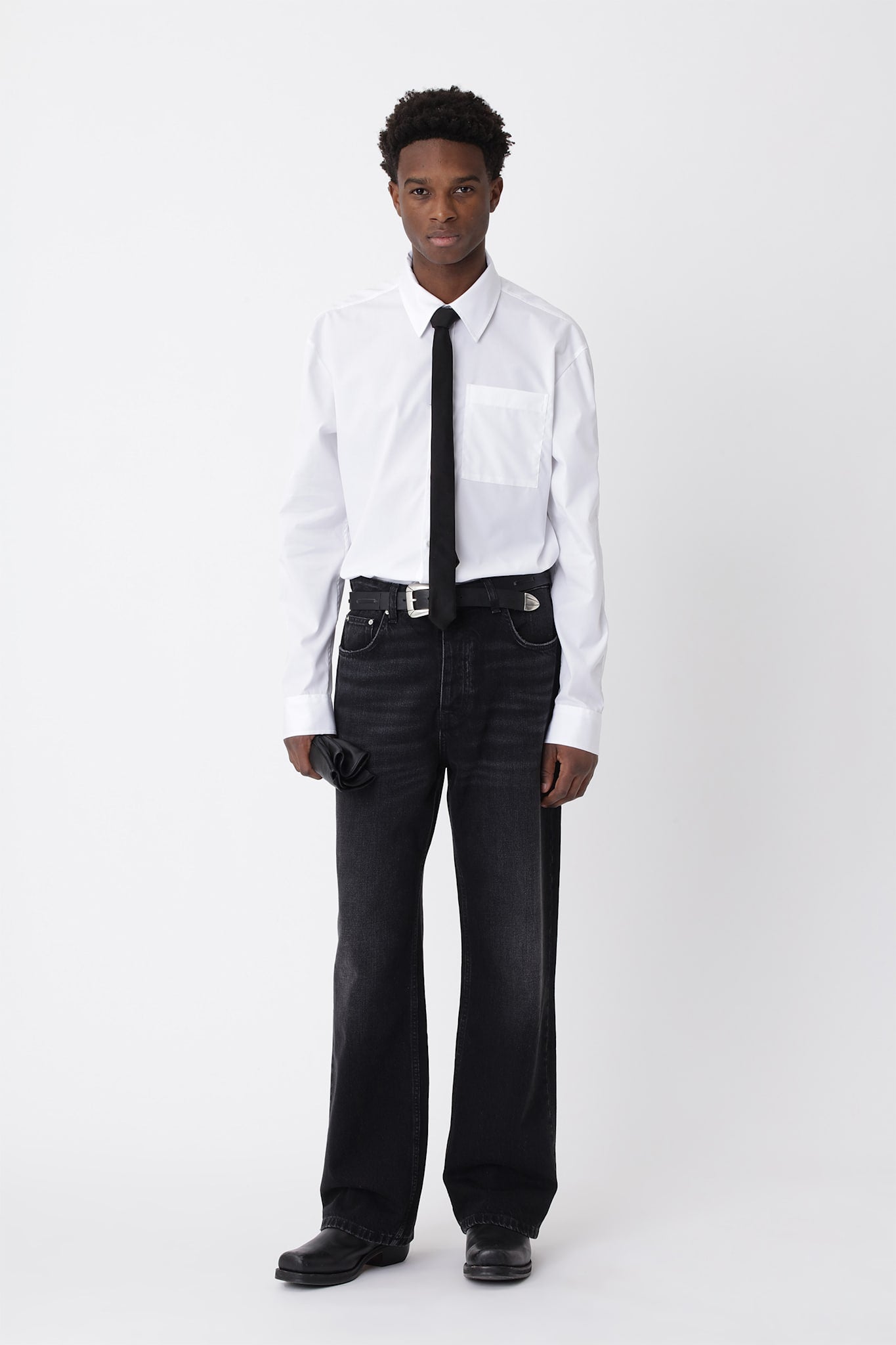 Knox Panel Shirt - Bright White