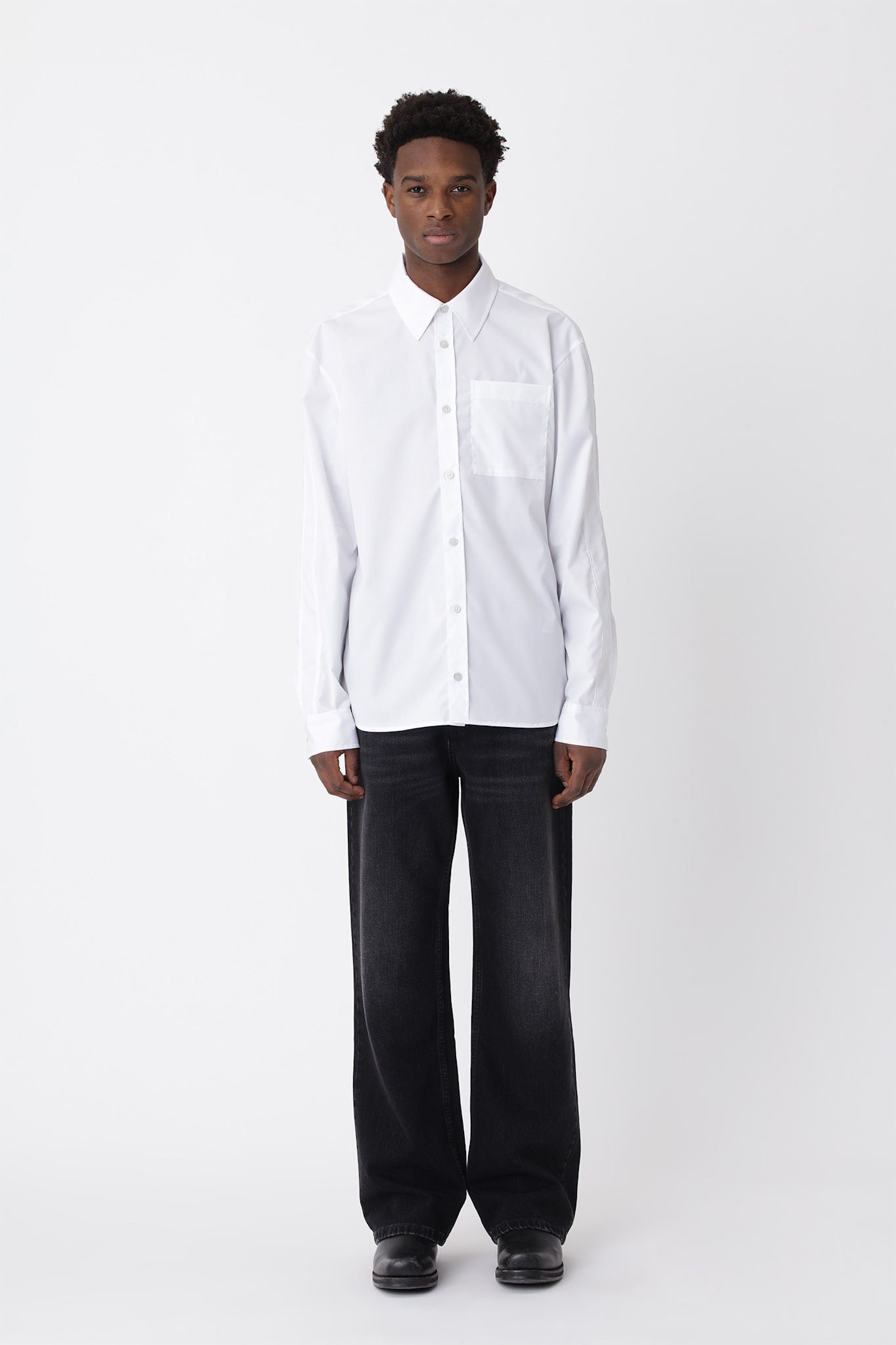 Knox Panel Shirt - Bright White